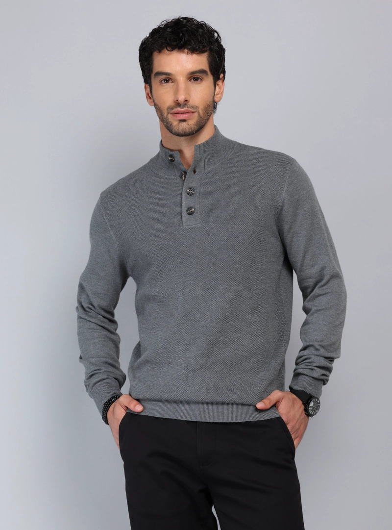 SWEATER TEXTURADO CUELLO ALTO PIERO BUTTI - 1