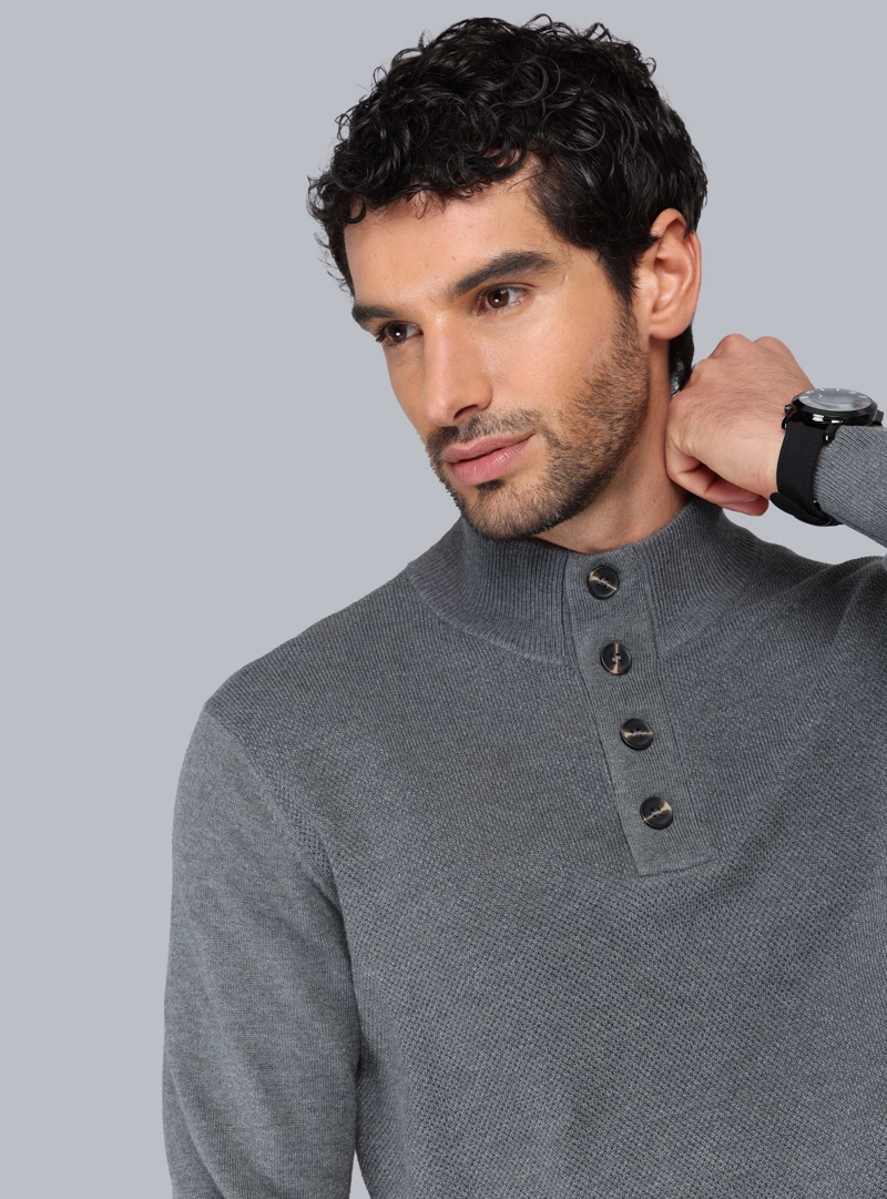 SWEATER TEXTURADO CUELLO ALTO PIERO BUTTI - 3