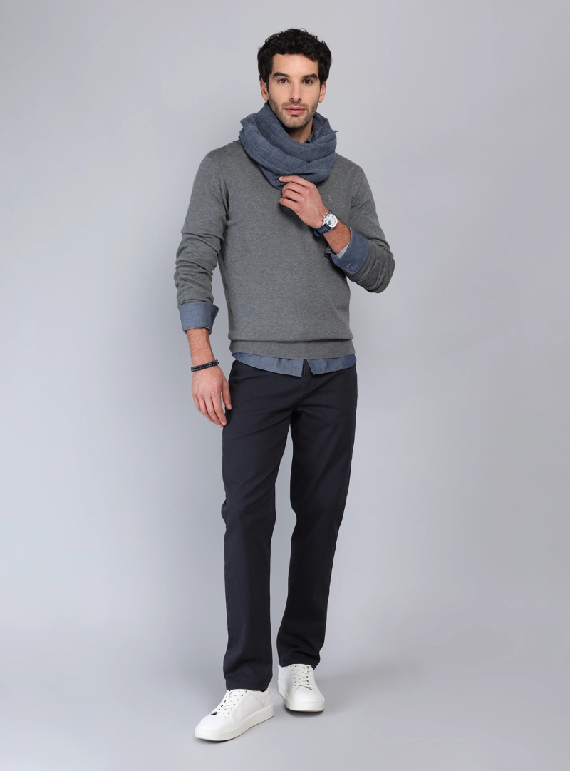 SWEATER LISO CUELLO V PIERO BUTTI - 4