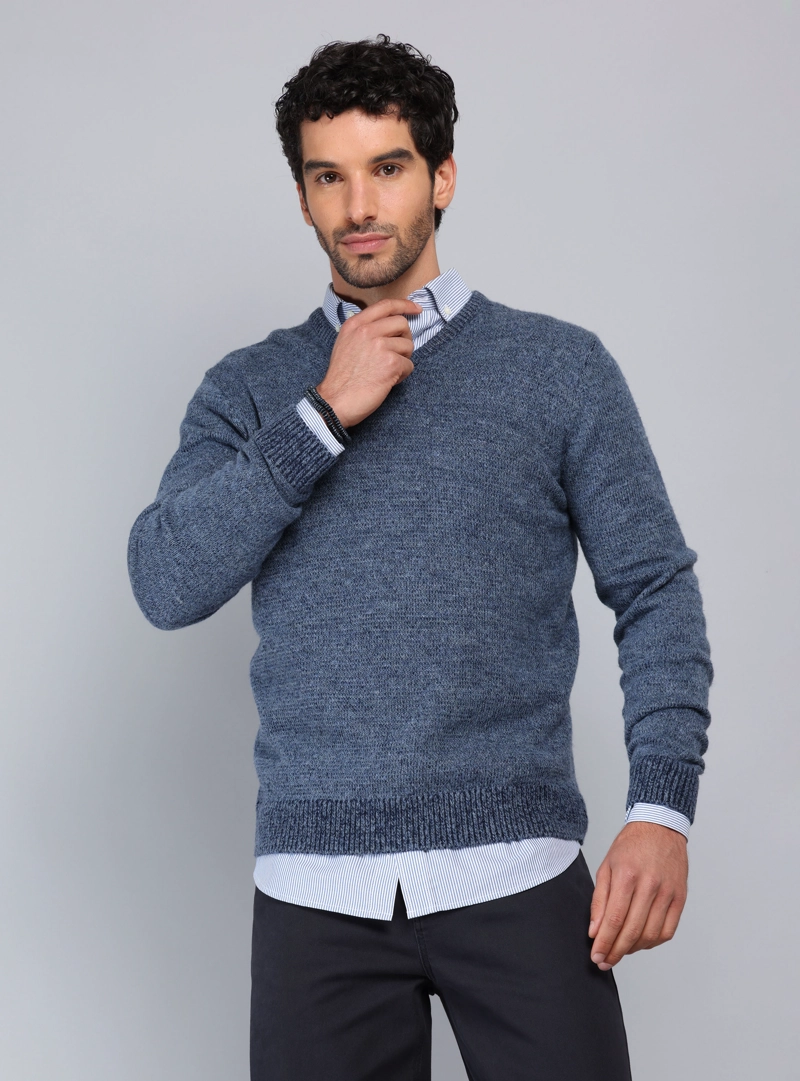 SWEATER CUELLO V PIERO BUTTI - 1