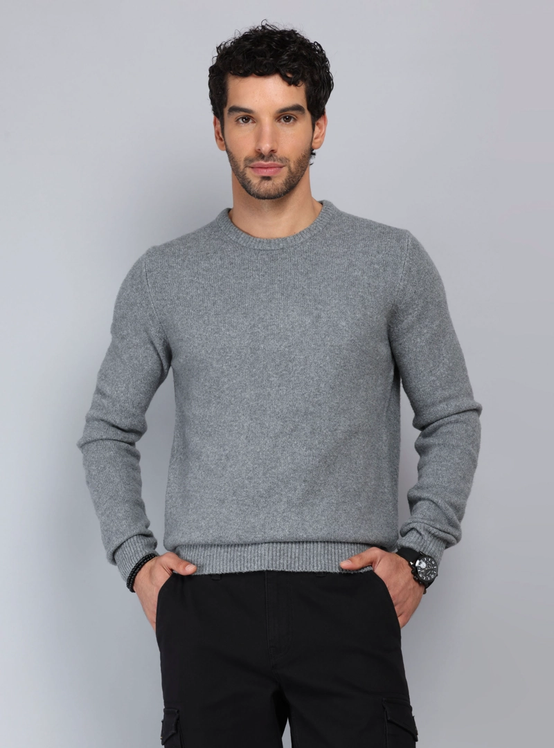 SWEATER LISO CUELLO REDONDO PIERO BUTTI - 1