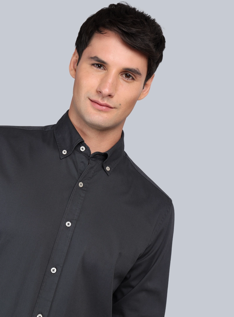 CAMISA LISA REGULAR FIT CARBON ARROW - 3