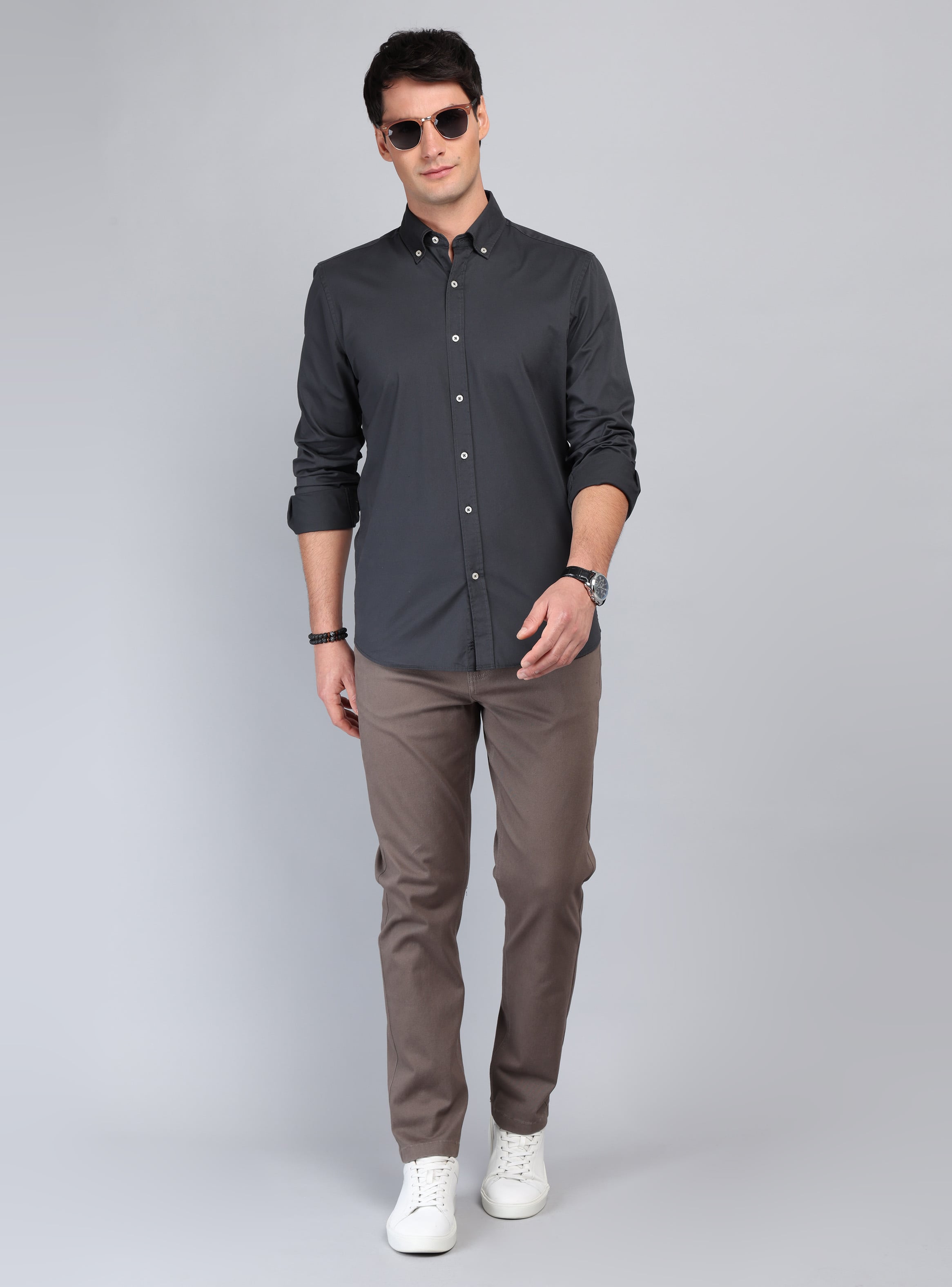 CAMISA LISA REGULAR FIT CARBON ARROW - 4