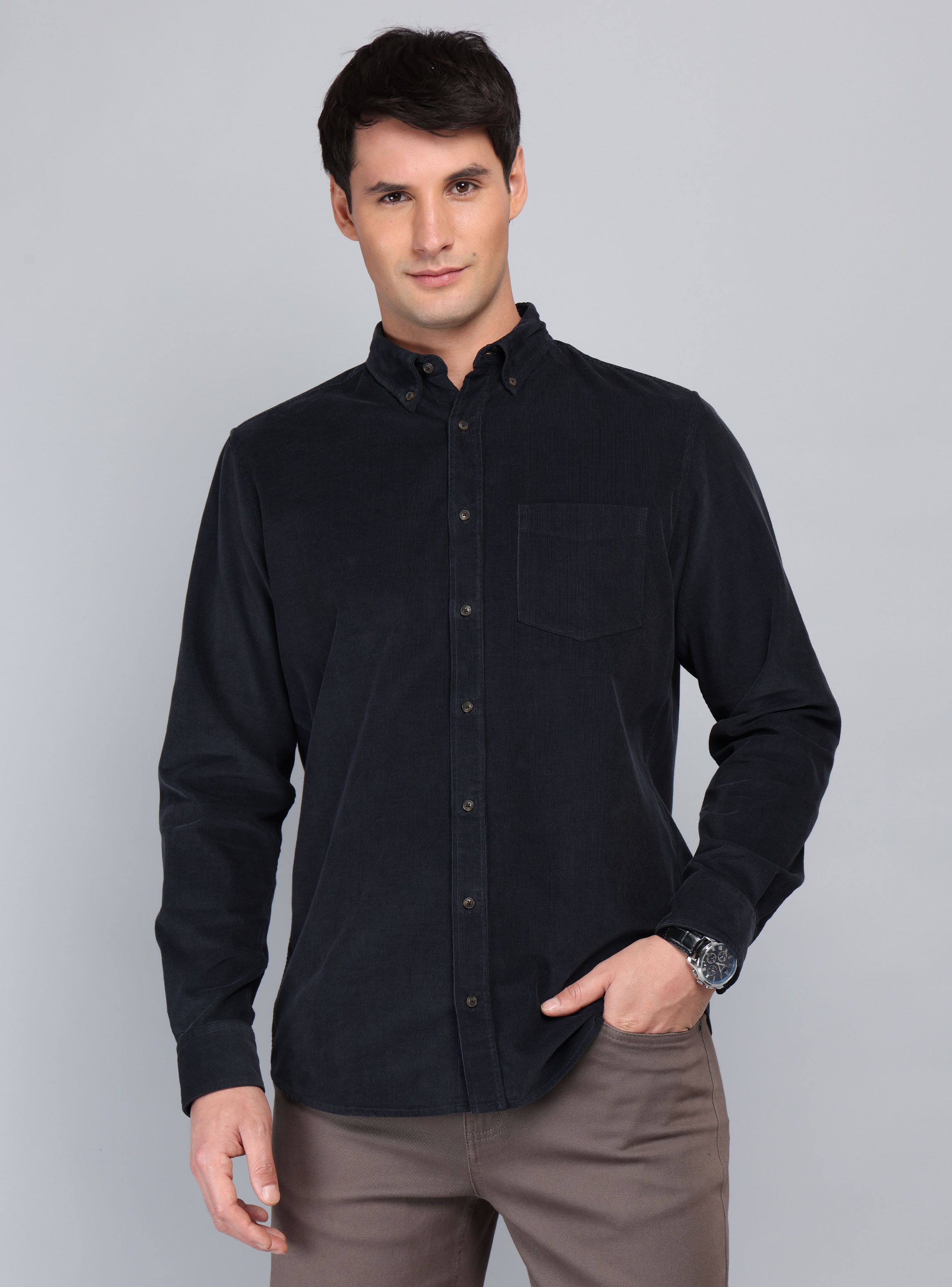 CAMISA COTELE  REGULAR FIT AZUL MARINO ARROW - 1