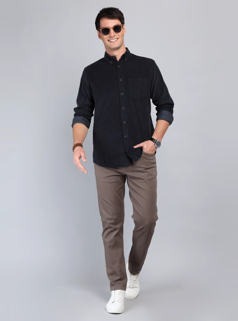 CAMISA COTELE  REGULAR FIT AZUL MARINO ARROW - 4