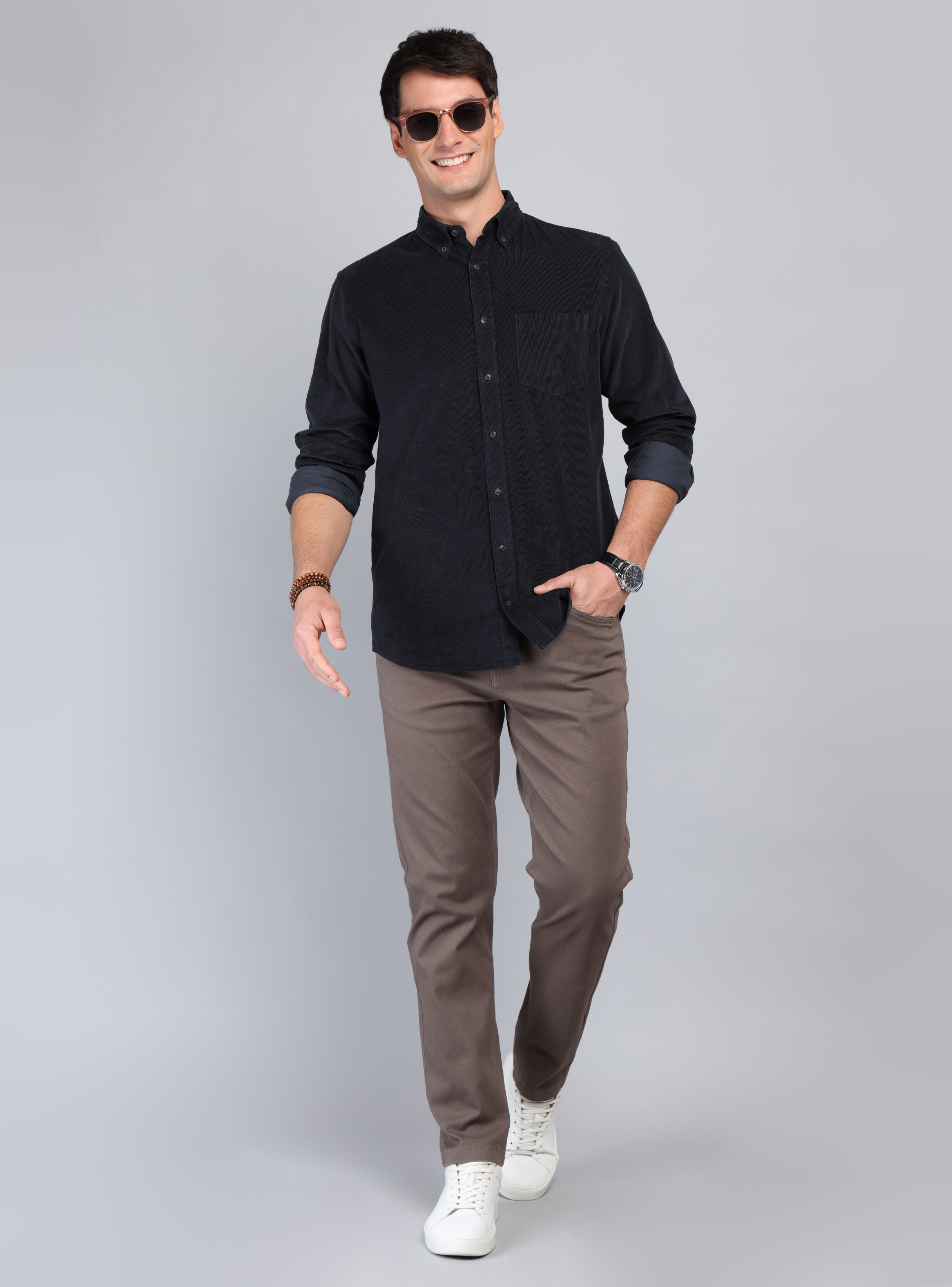 CAMISA COTELE  REGULAR FIT AZUL MARINO ARROW - 4