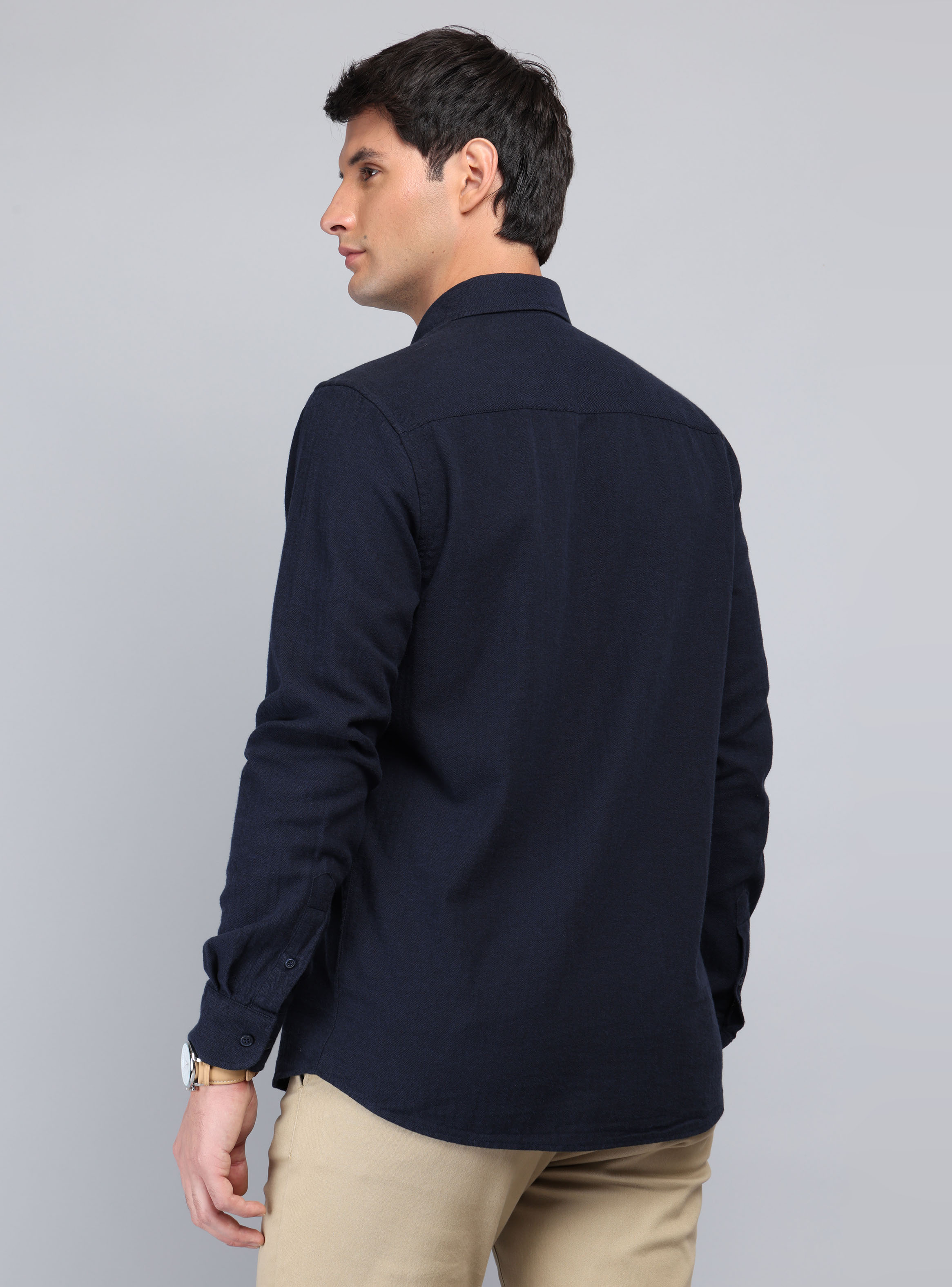 CAMISA TEXTURADA REGULAR FIT AZUL MARINO ARROW - 2