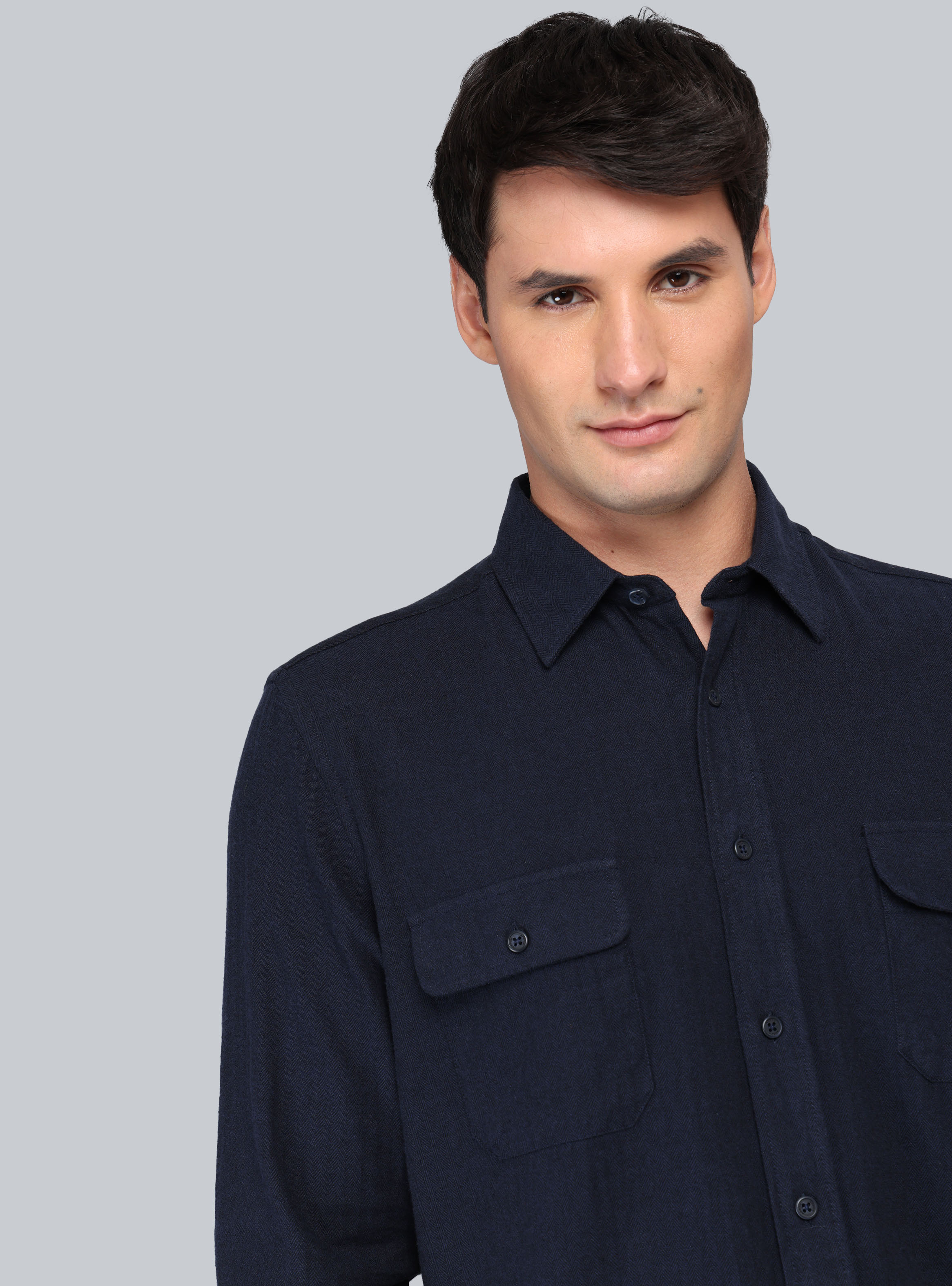 CAMISA TEXTURADA REGULAR FIT AZUL MARINO ARROW - 3