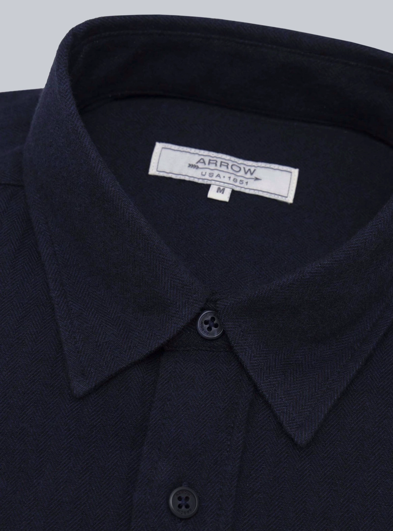 CAMISA TEXTURADA REGULAR FIT AZUL MARINO ARROW - 5