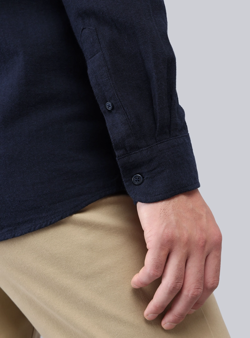 CAMISA TEXTURADA REGULAR FIT AZUL MARINO ARROW - 6
