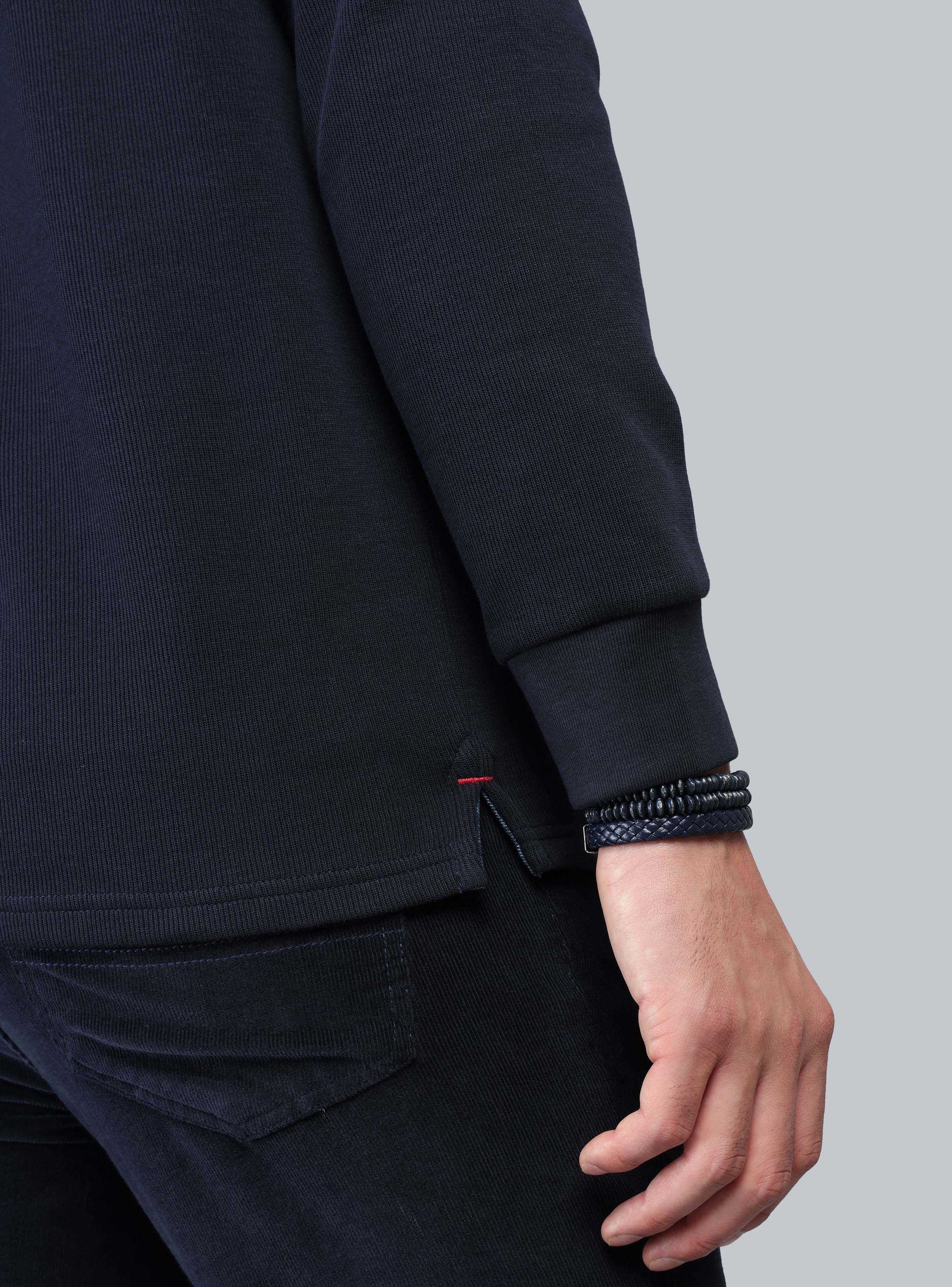 POLERA RIB MANGA LARGA REGULAR FIT AZUL MARINO ARROW - 5