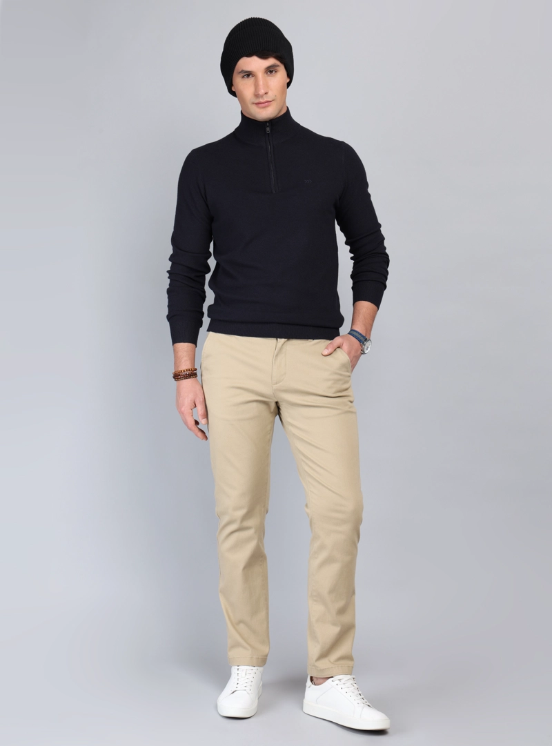 SWEATER CUELLO ALTO REGULAR FIT AZUL MARINO ARROW - 4