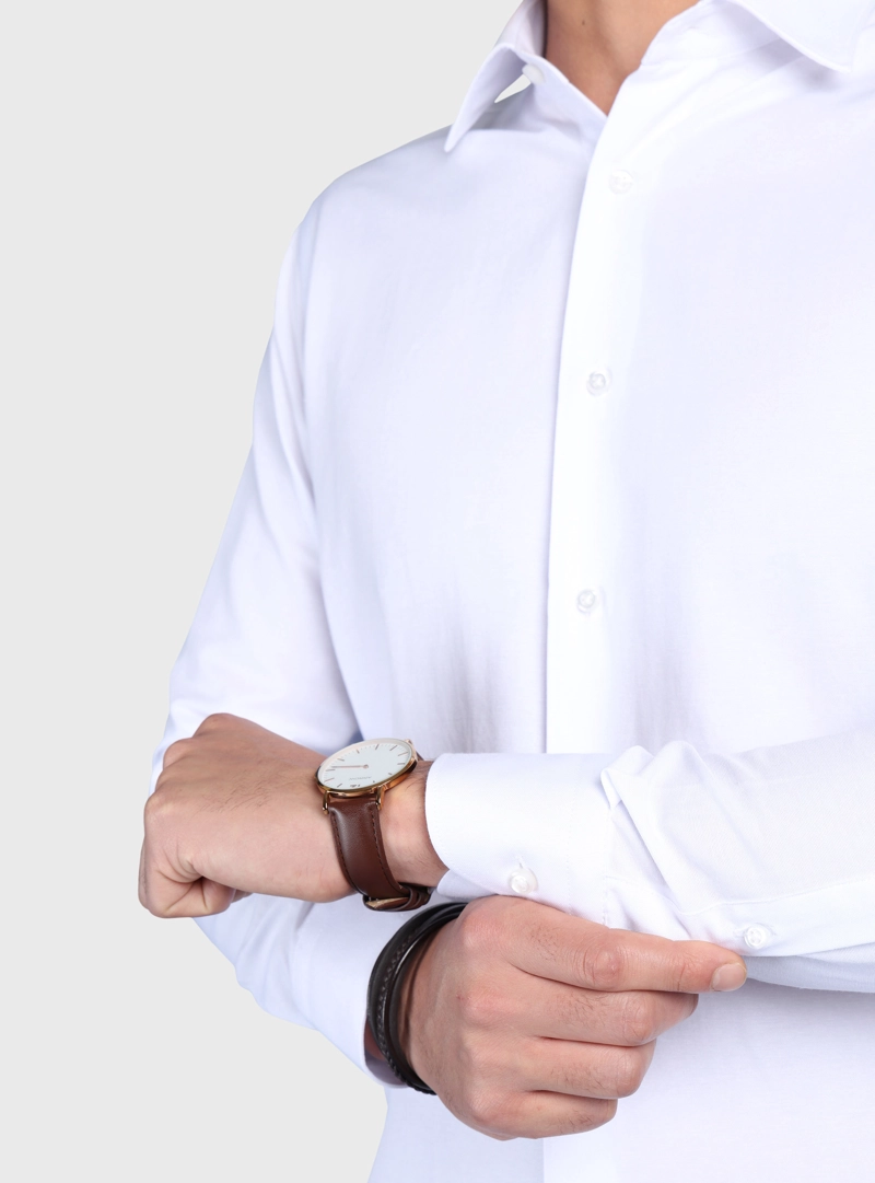 CAMISA LISA SLIM FIT BLANCO ARROW - 6