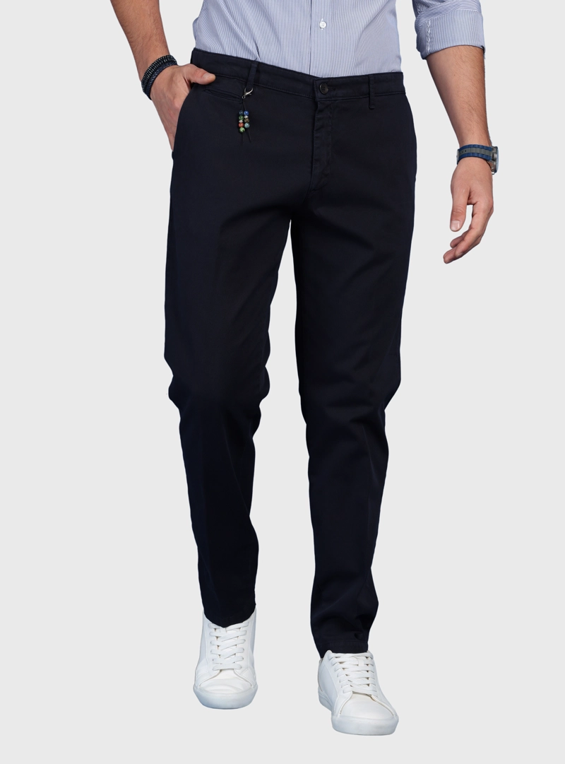 PANTALON TEXTURADO SPANDEX TAILORED FIT AZUL ARROW - 1