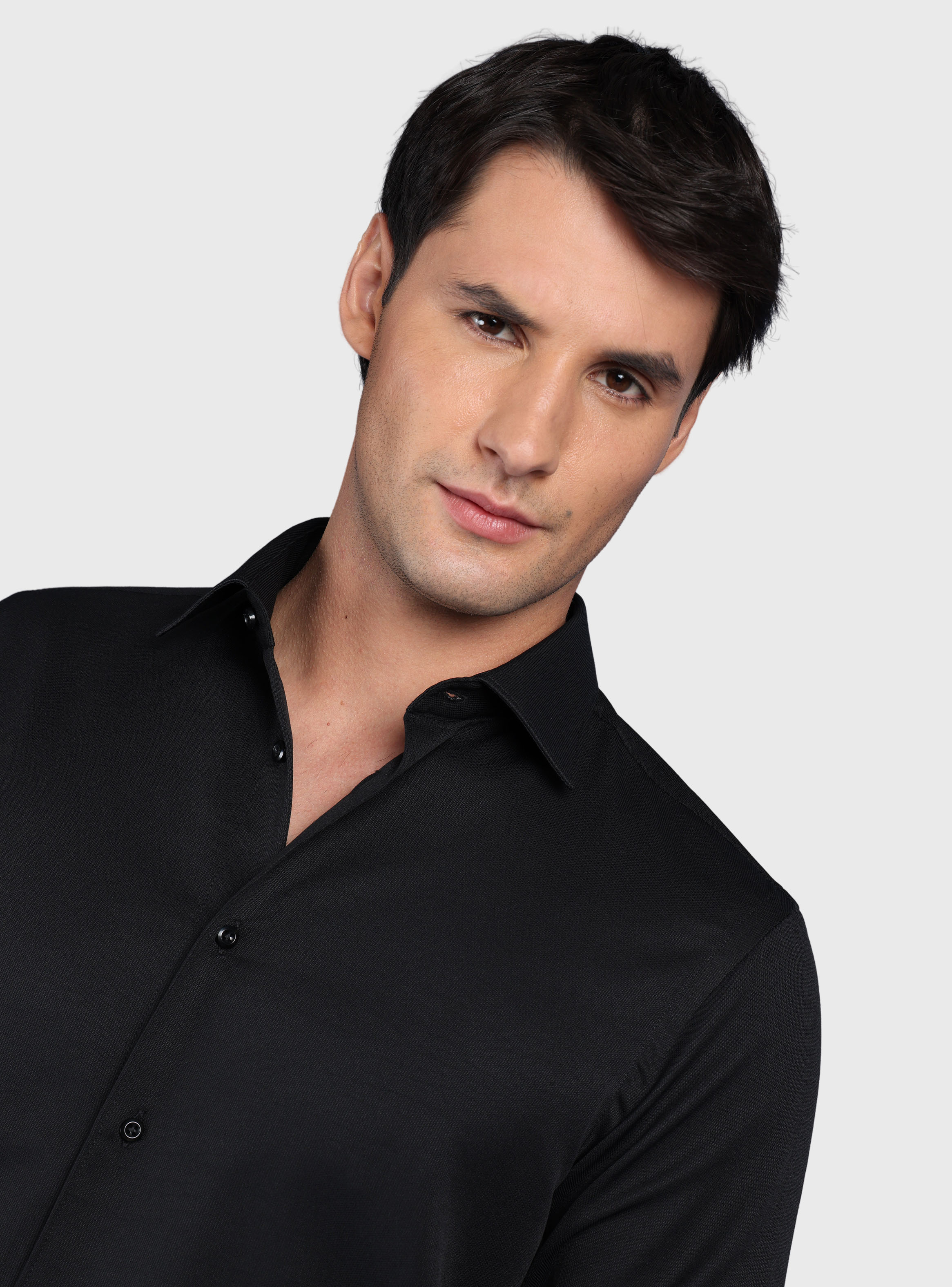 CAMISA TEXTURADA SLIM FIT NEGRO ARROW - 3