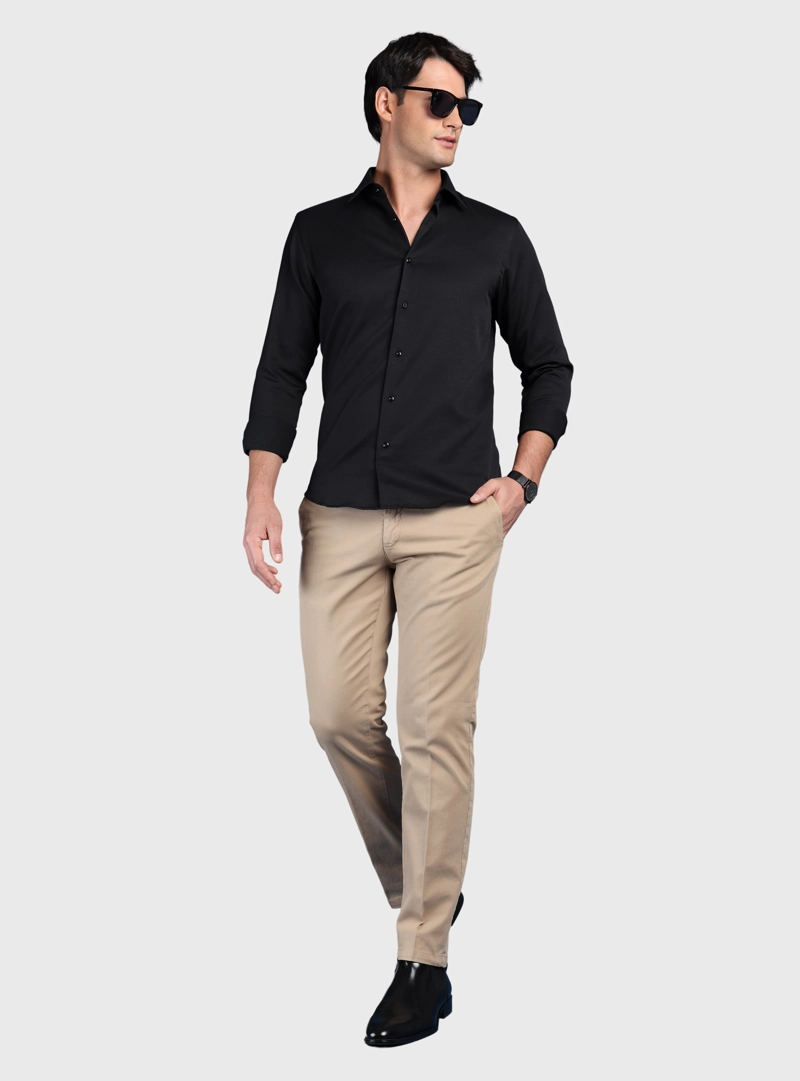 CAMISA TEXTURADA SLIM FIT NEGRO ARROW - 4