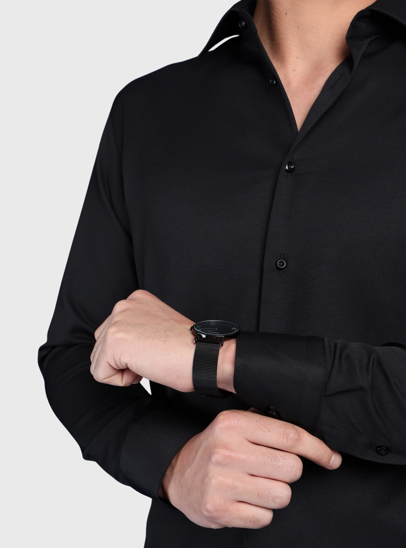 CAMISA TEXTURADA SLIM FIT NEGRO ARROW - 6