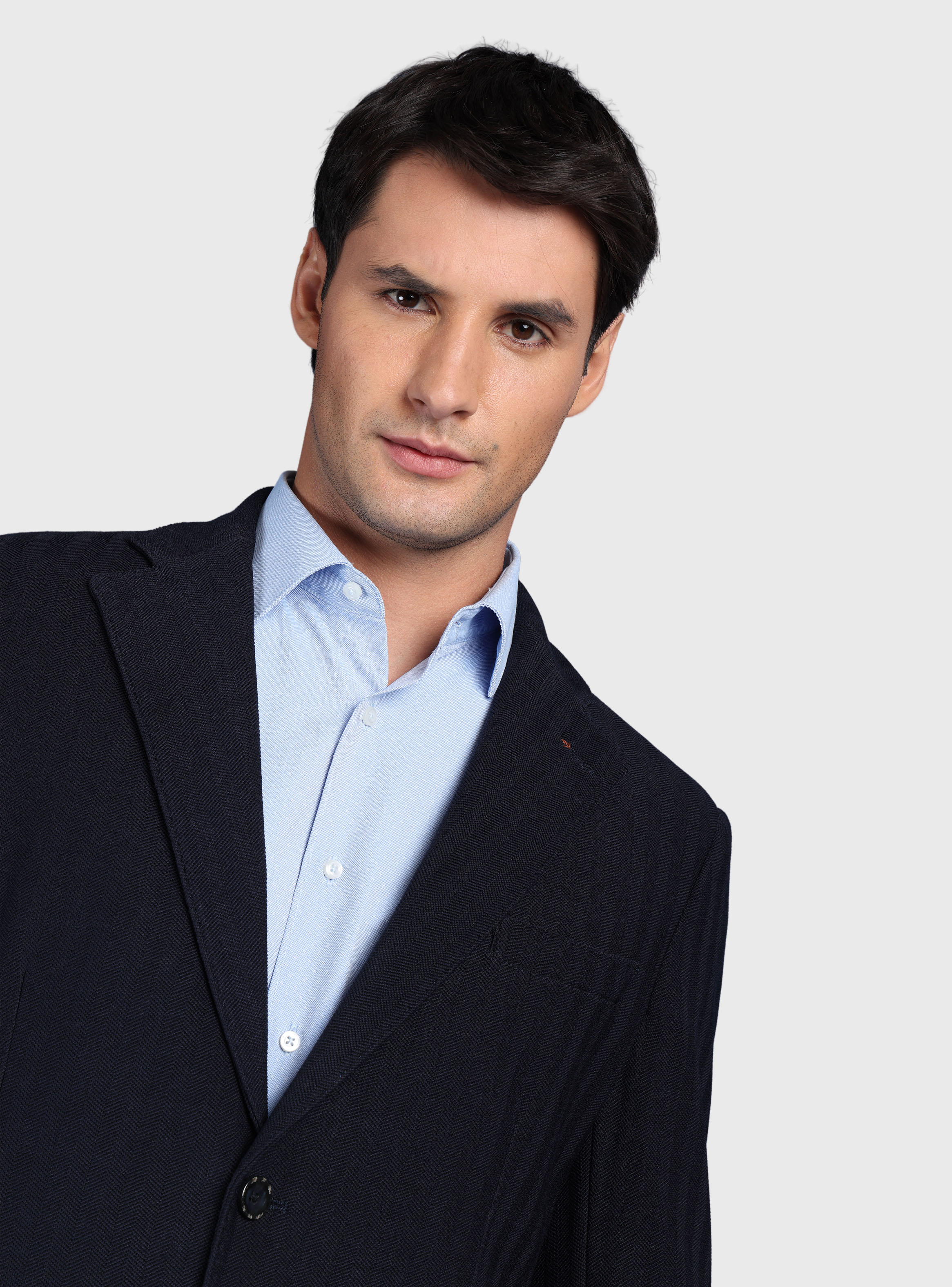 BLAZER TEXTURADO SPANDEX TAILORED FIT AZUL MARINO ARROW - 3