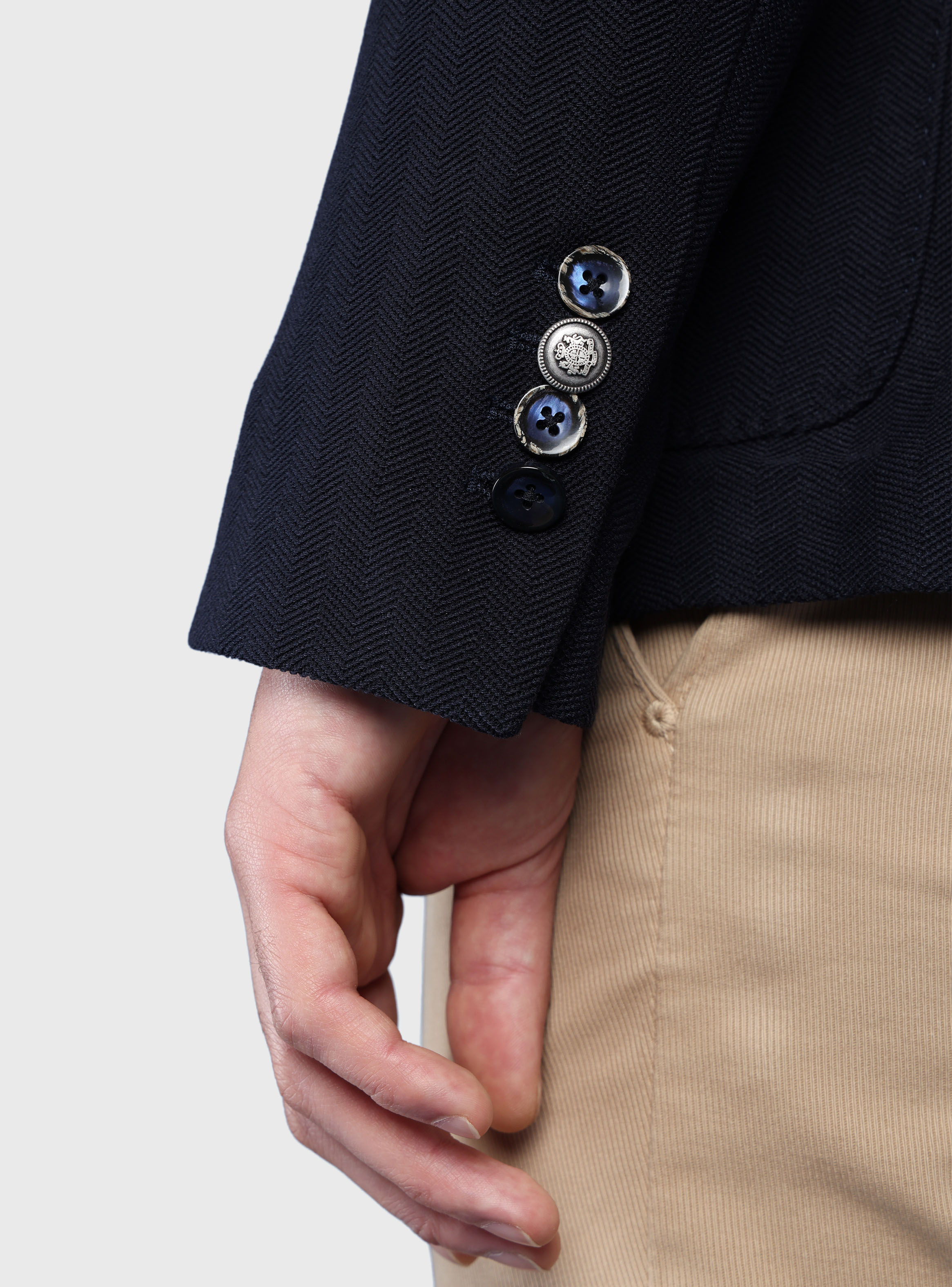 BLAZER TEXTURADO SPANDEX TAILORED FIT AZUL MARINO ARROW - 7