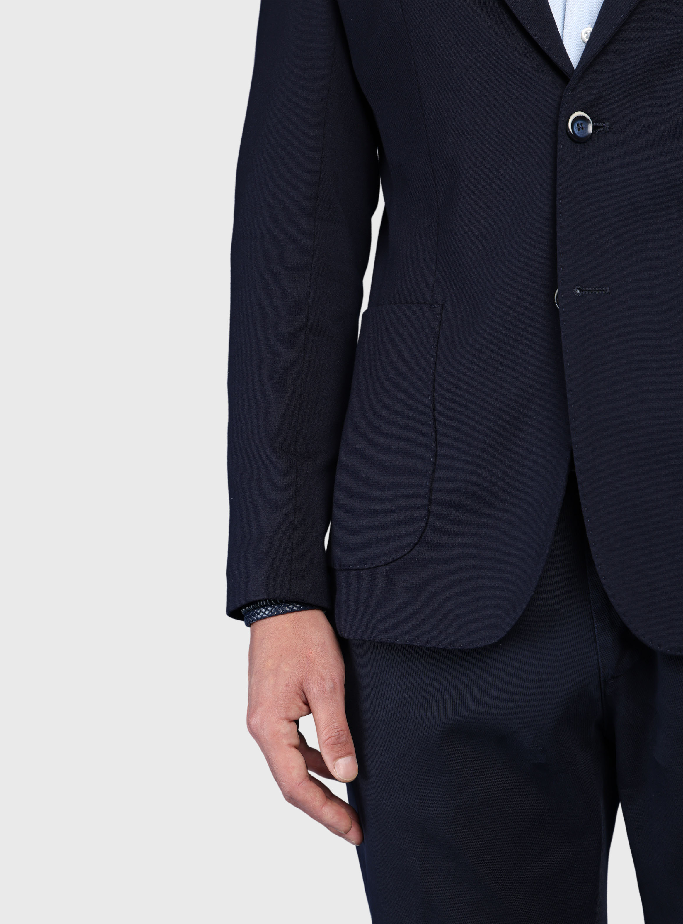 BLAZER LISO SPANDEX SLIM FIT AZUL ARROW - 5