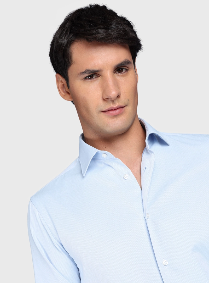 CAMISA TEXTURADA SLIM FIT CELESTE ARROW - 3