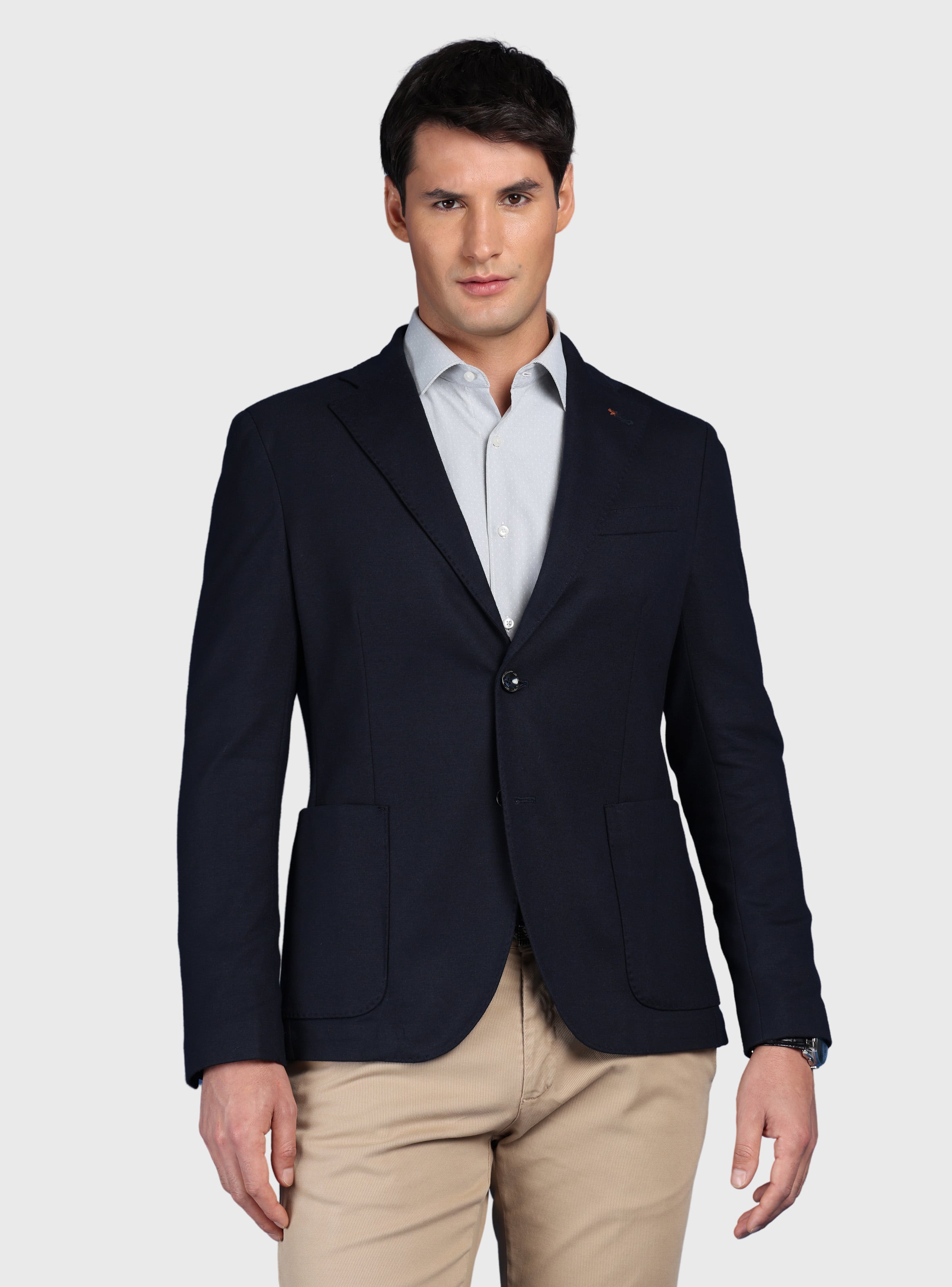 BLAZER LISO SPANDEX TAILORED FIT AZUL MARINO ARROW - 1