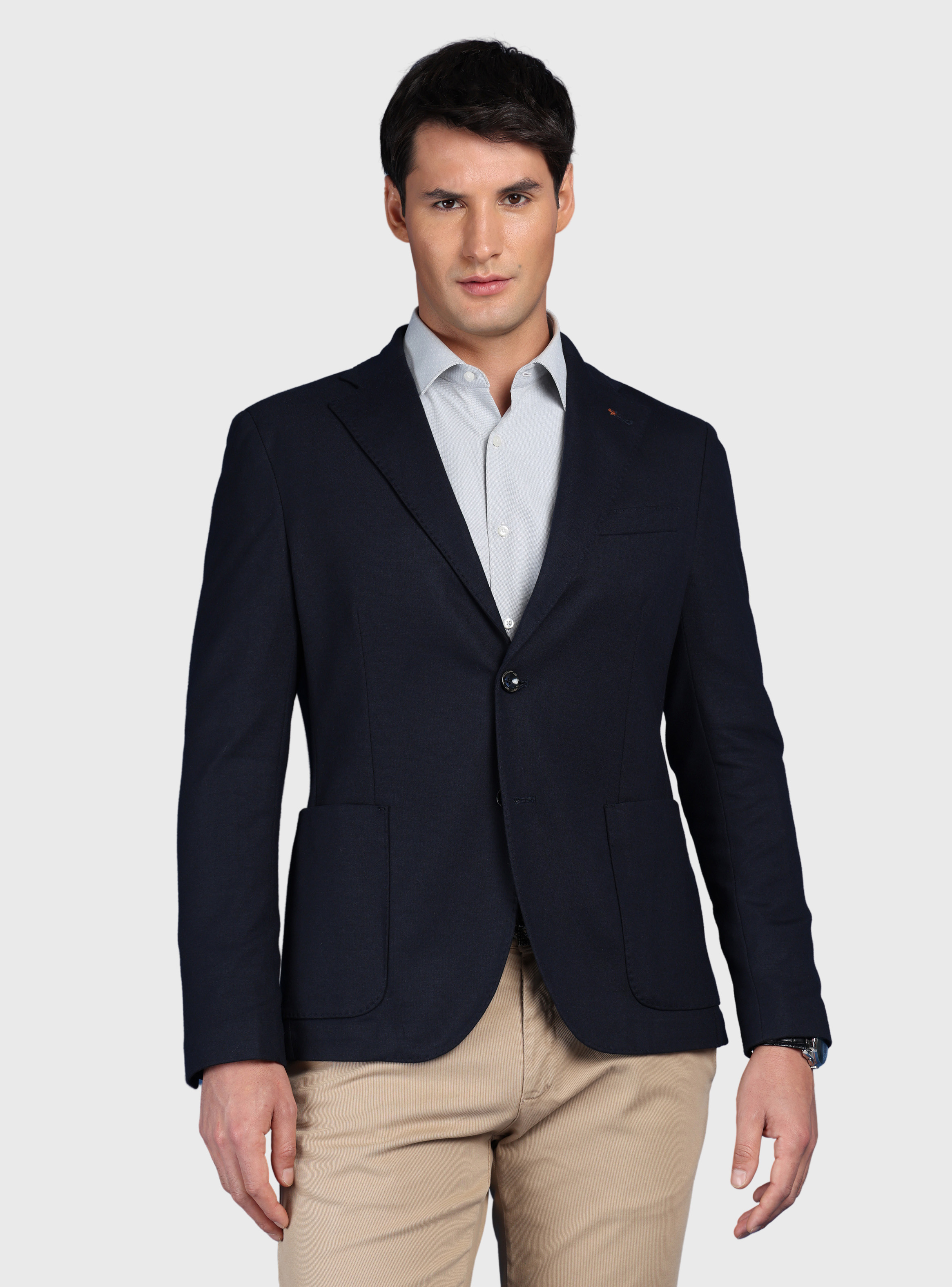 BLAZER LISO SPANDEX TAILORED FIT AZUL MARINO ARROW - 1
