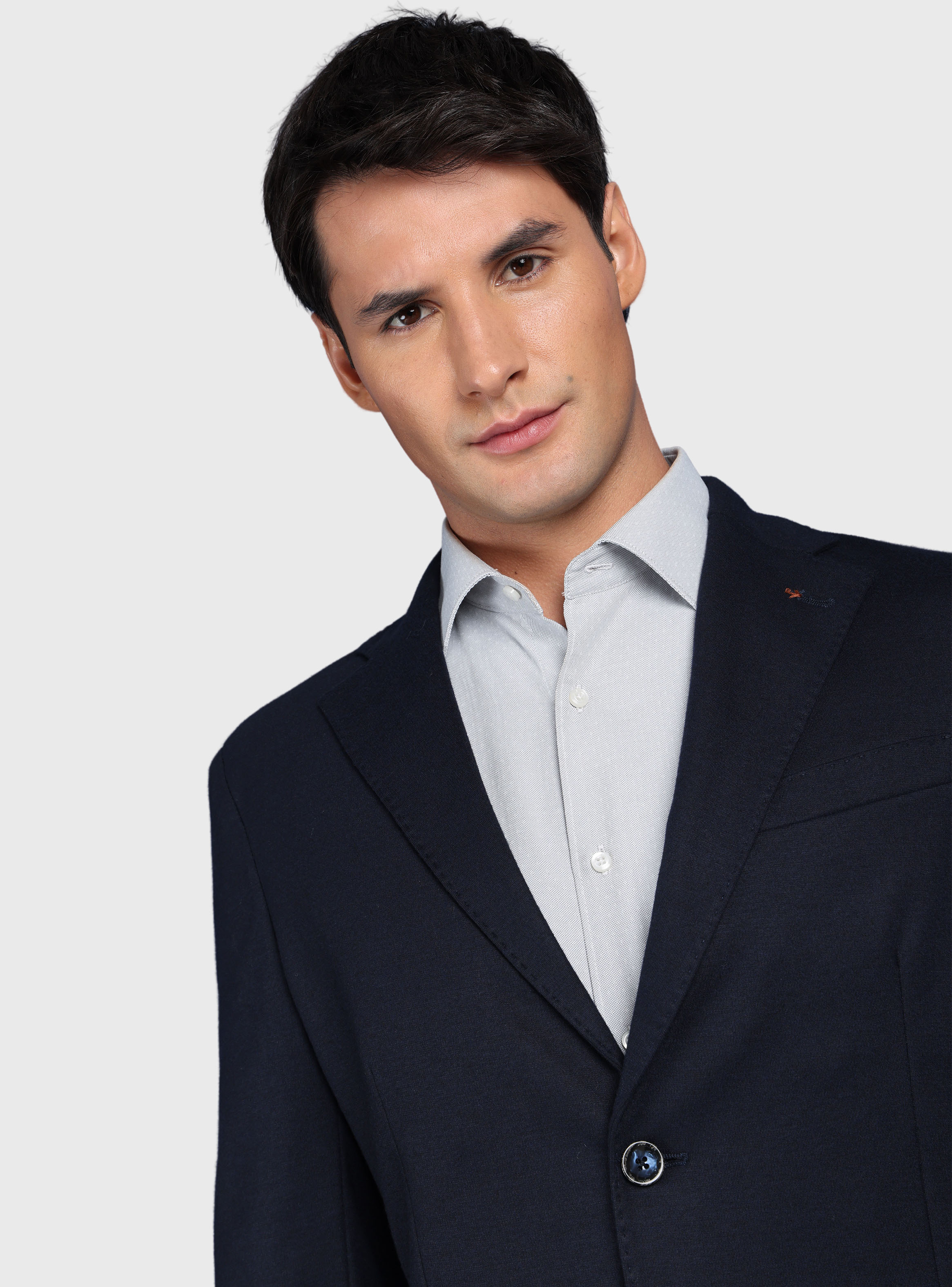 BLAZER LISO SPANDEX TAILORED FIT AZUL MARINO ARROW - 3