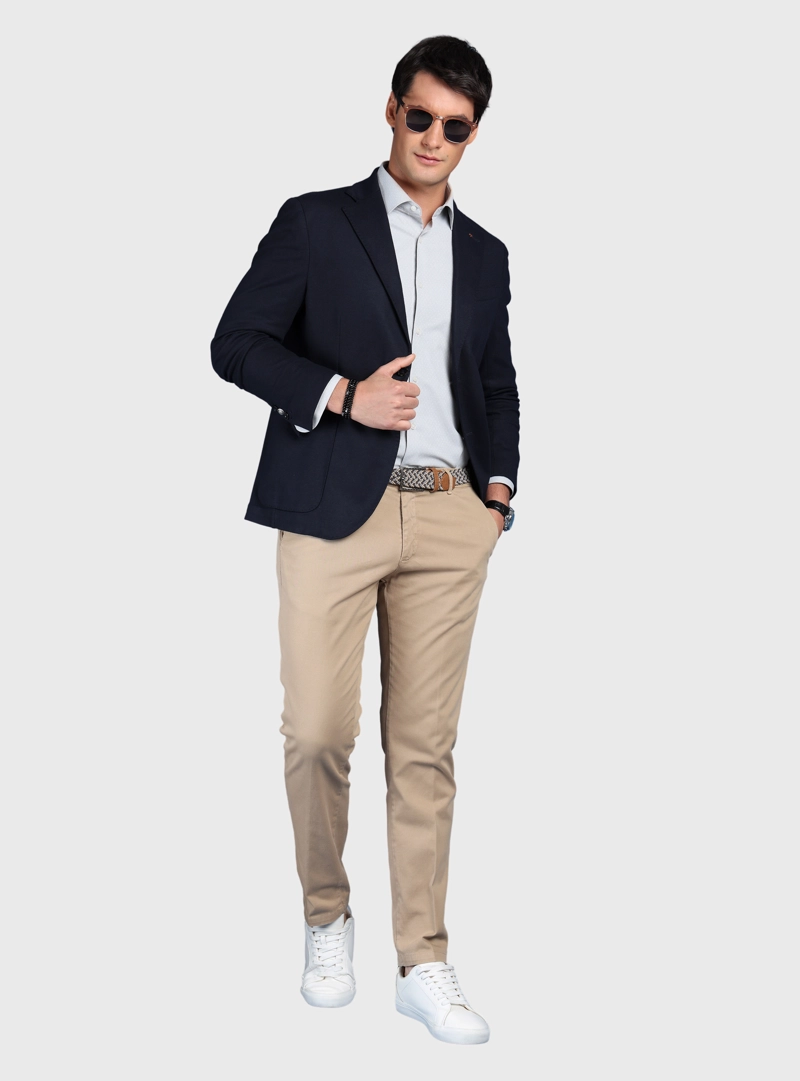BLAZER LISO SPANDEX TAILORED FIT AZUL MARINO ARROW - 4