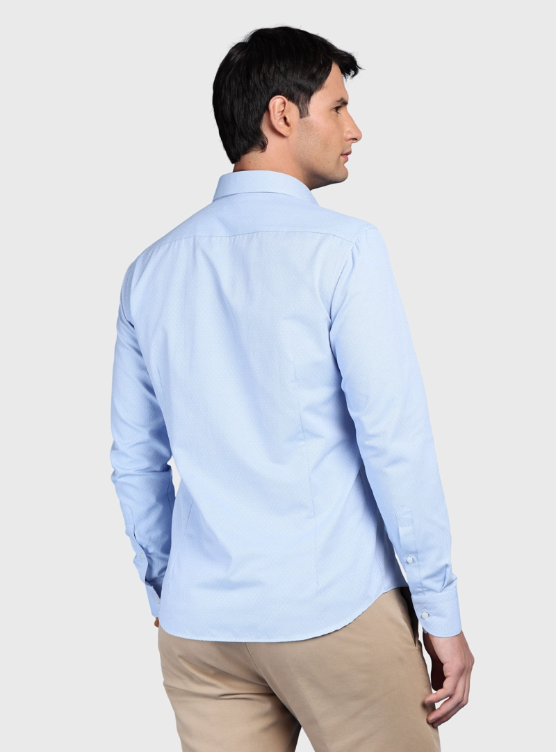 CAMISA TEXTURADA SLIM FIT AZUL ARROW - 2