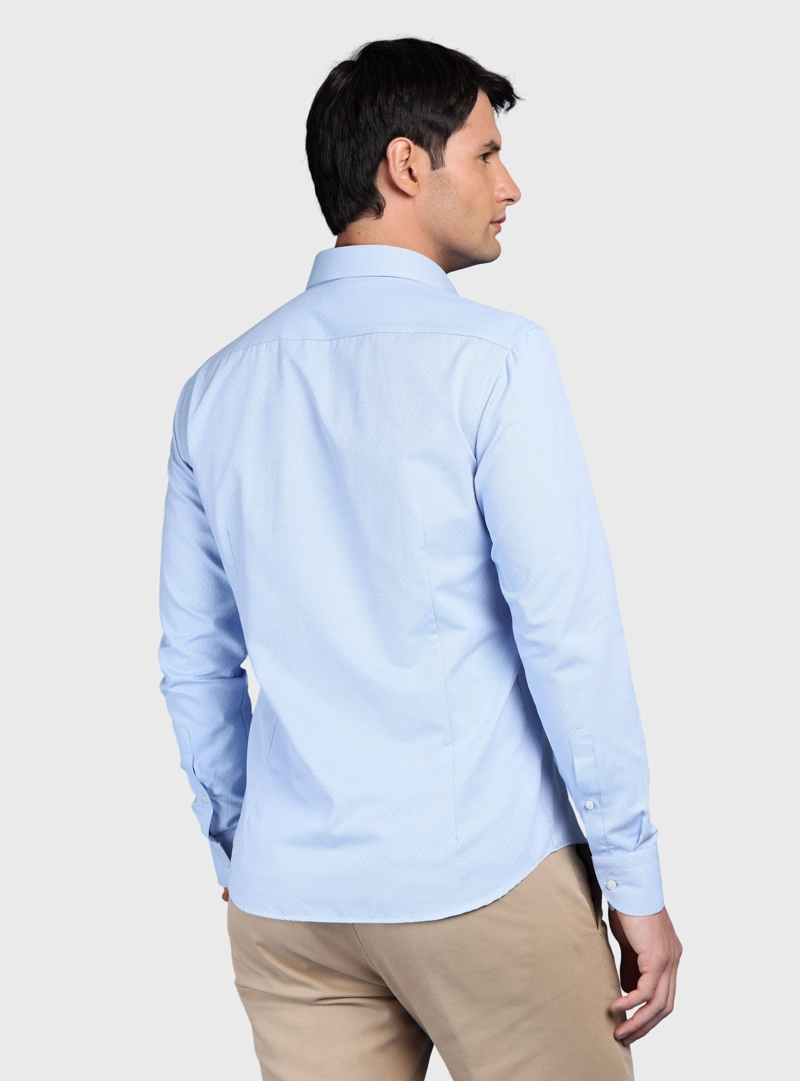 CAMISA TEXTURADA SLIM FIT AZUL ARROW - 2