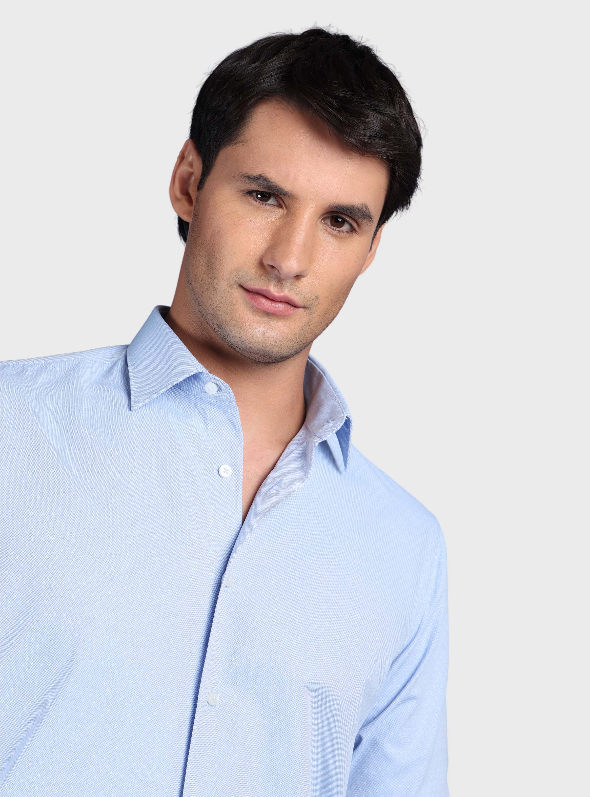 CAMISA TEXTURADA SLIM FIT AZUL ARROW - 3