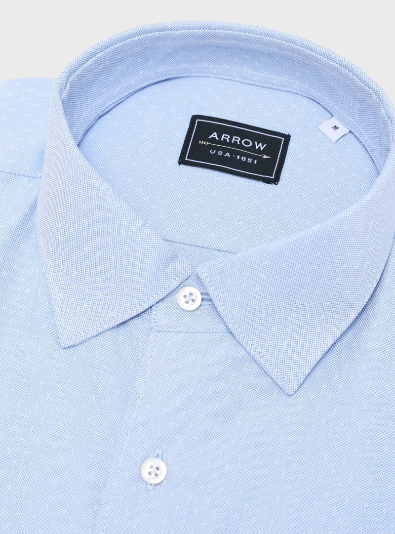 CAMISA TEXTURADA SLIM FIT AZUL ARROW - 5