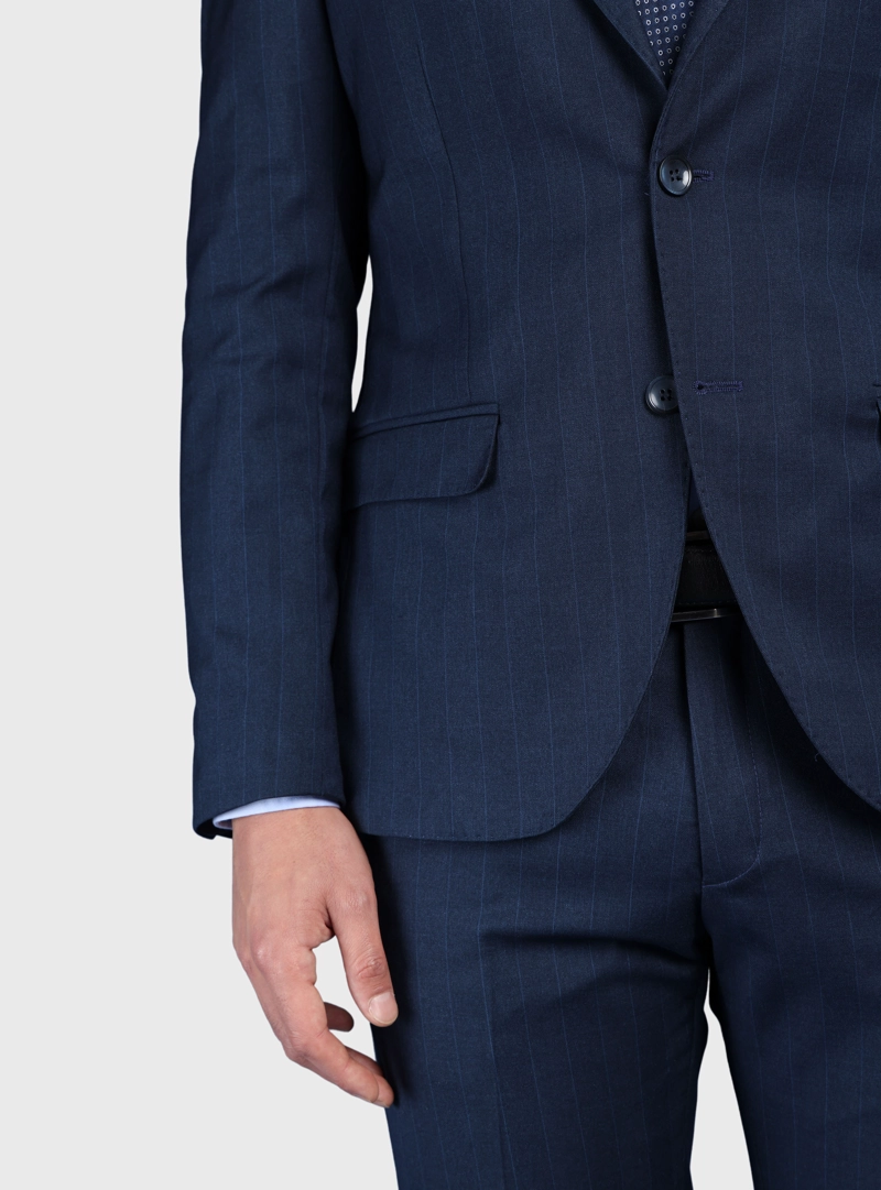 TRAJE A RAYAS SPANDEX SLIM FIT AZUL ARROW - 6