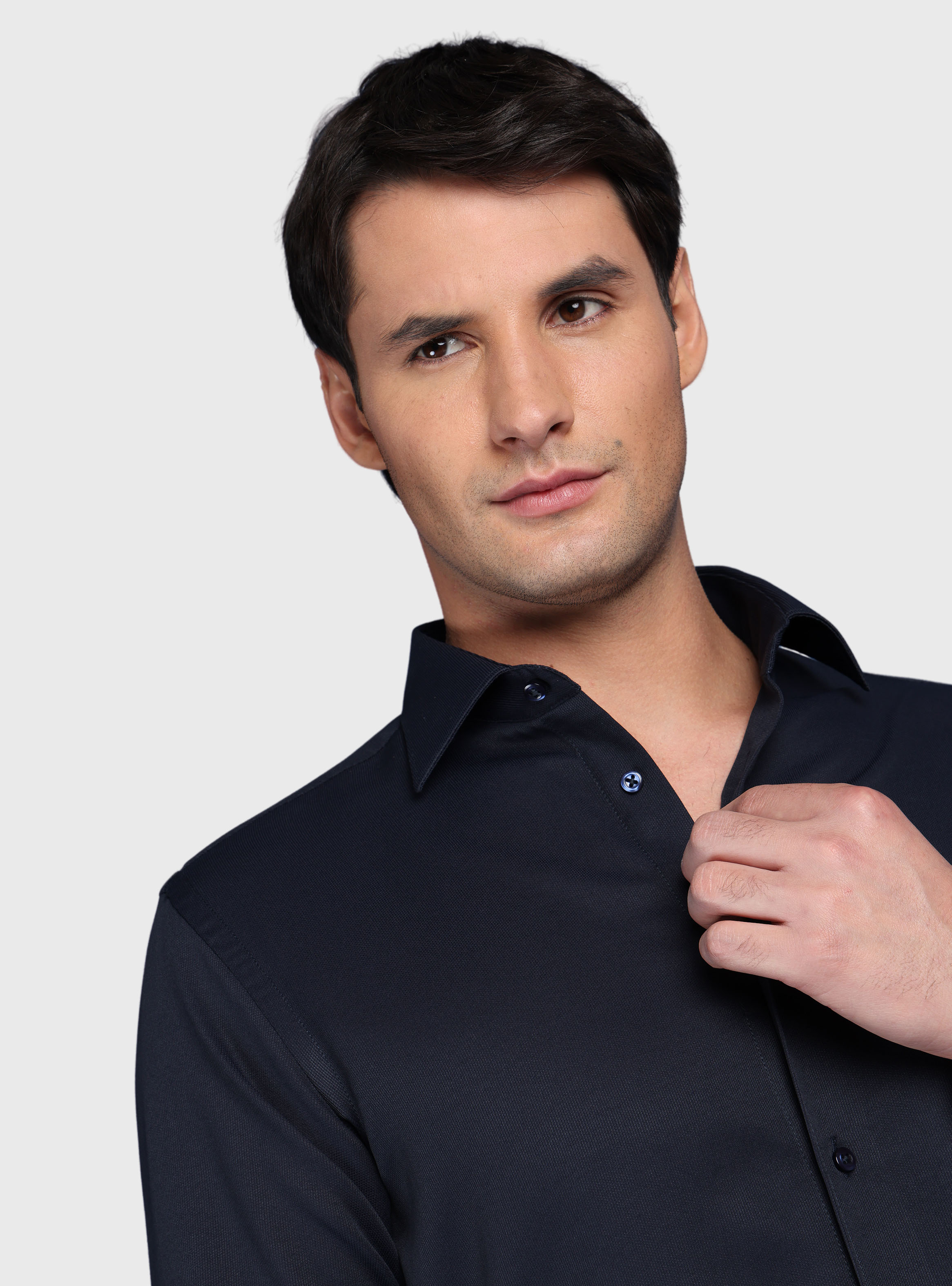 CAMISA TEXTURADA SLIM FIT AZUL ARROW - 3