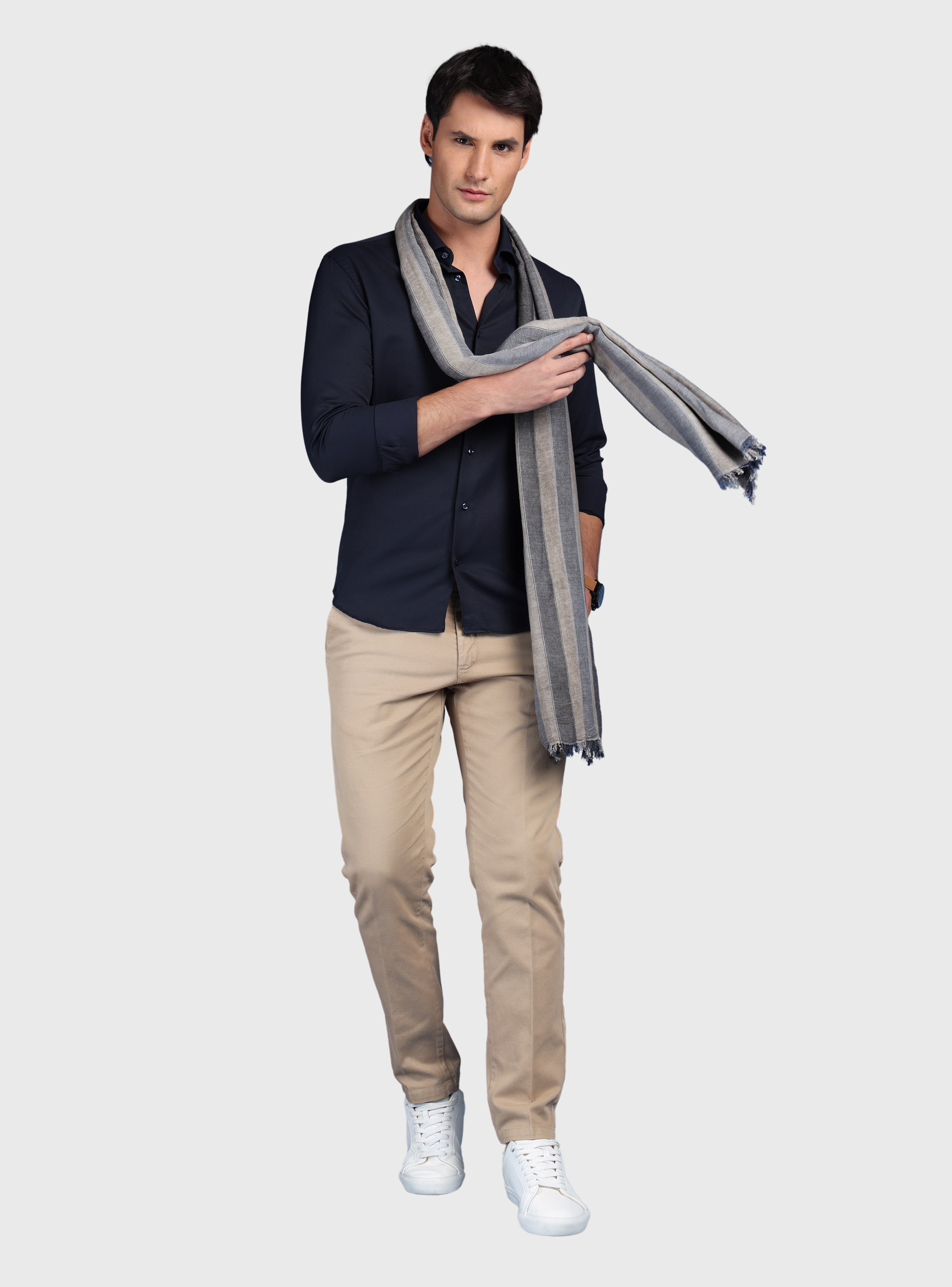 CAMISA TEXTURADA SLIM FIT AZUL ARROW - 4