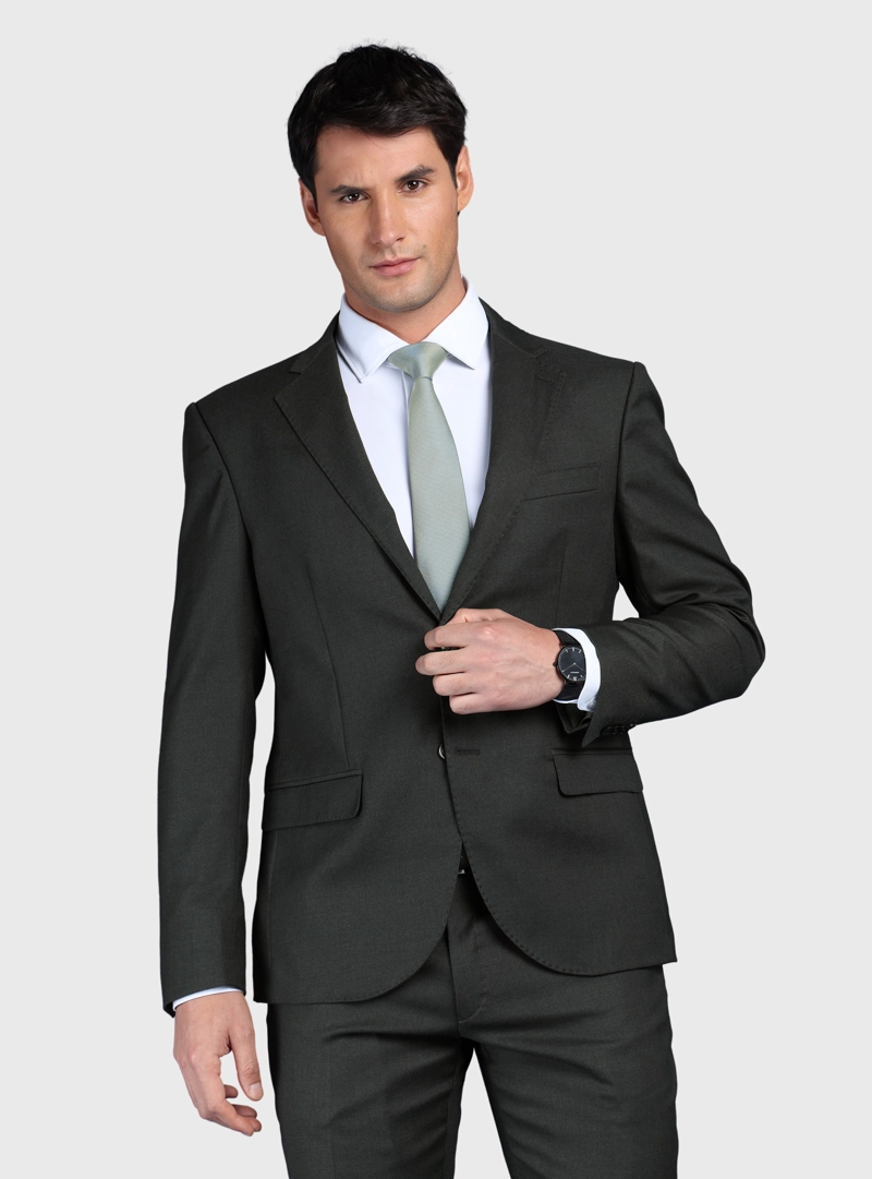 TRAJE LISO SPANDEX SLIM FIT VERDE ARROW - 3