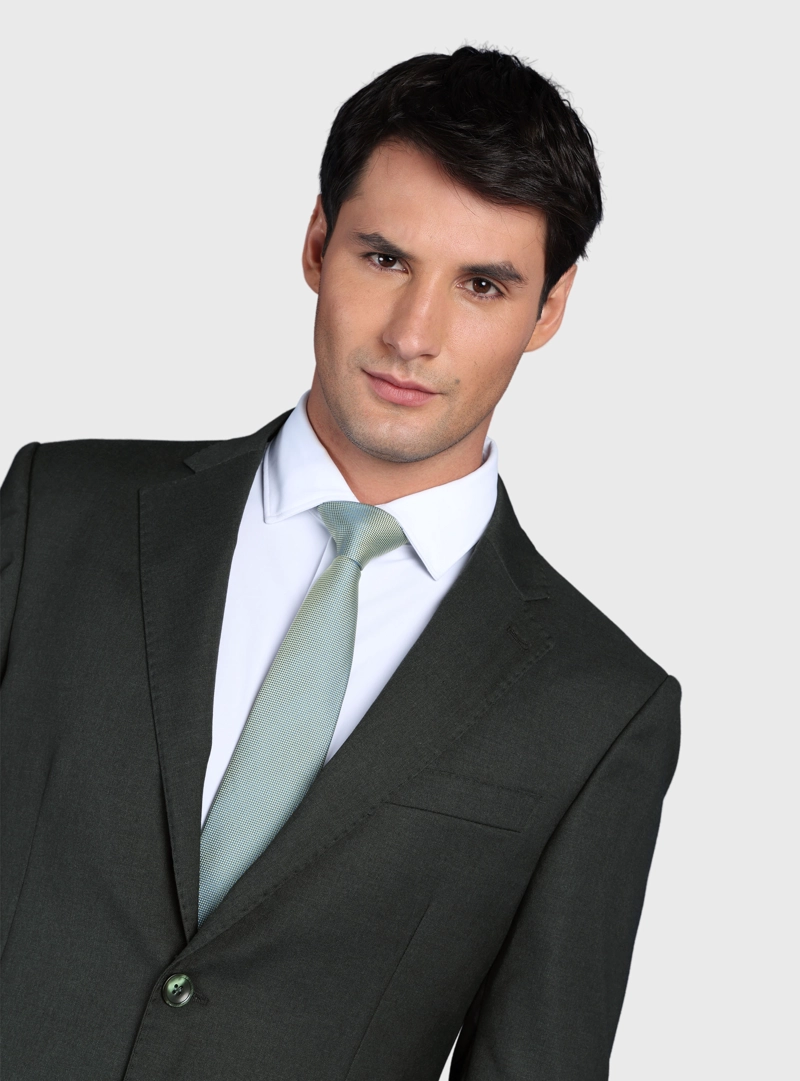 TRAJE LISO SPANDEX SLIM FIT VERDE ARROW - 4