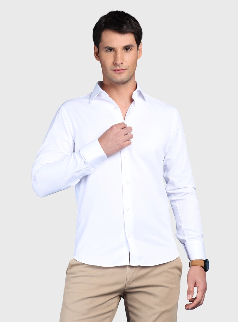 CAMISA TEXTURADA SLIM FIT BLANCO ARROW - 1
