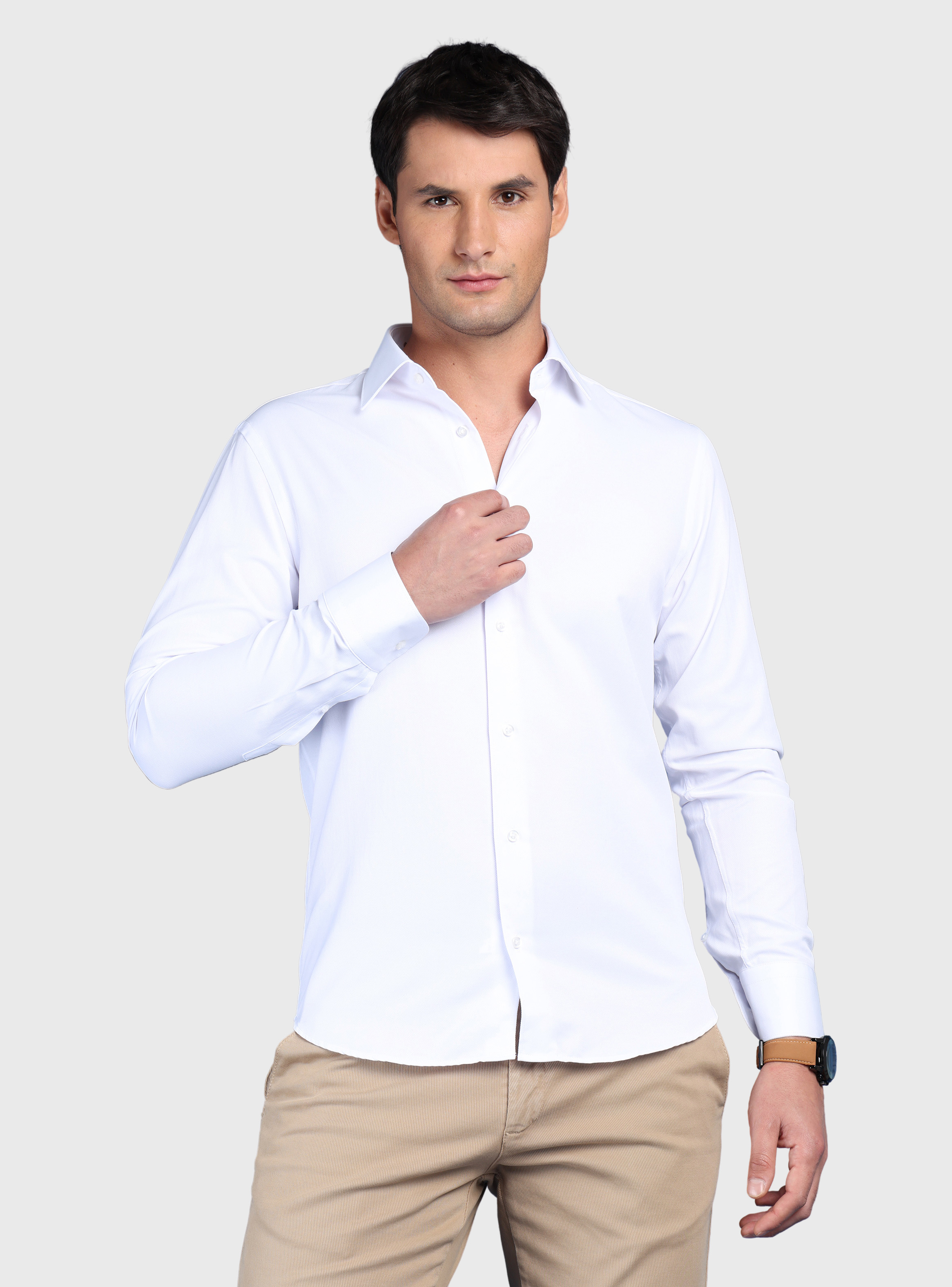 CAMISA TEXTURADA SLIM FIT BLANCO ARROW - 1