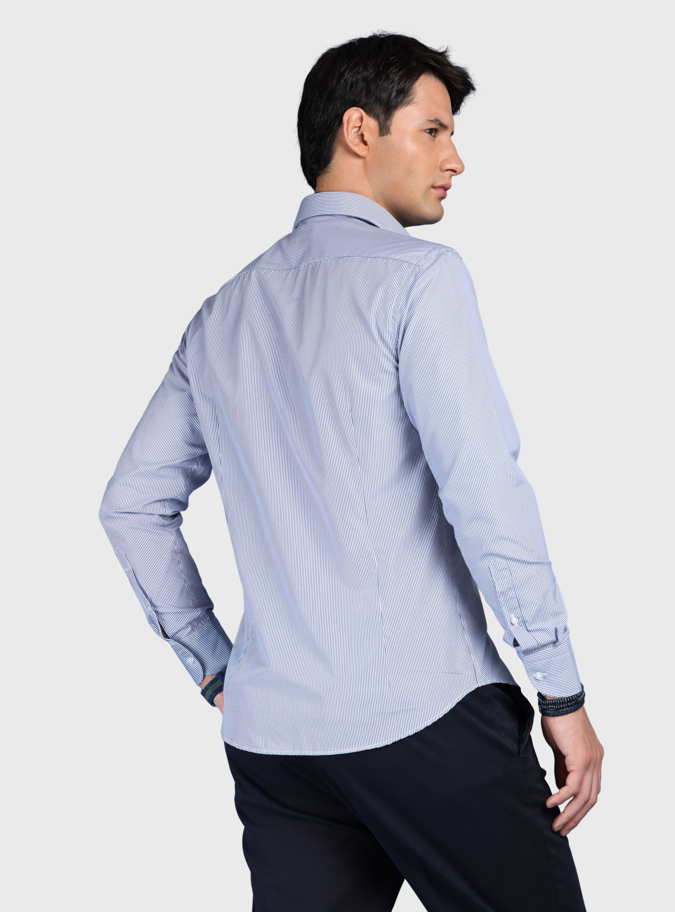 CAMISA A RAYAS SLIM FIT AZUL ARROW - 2