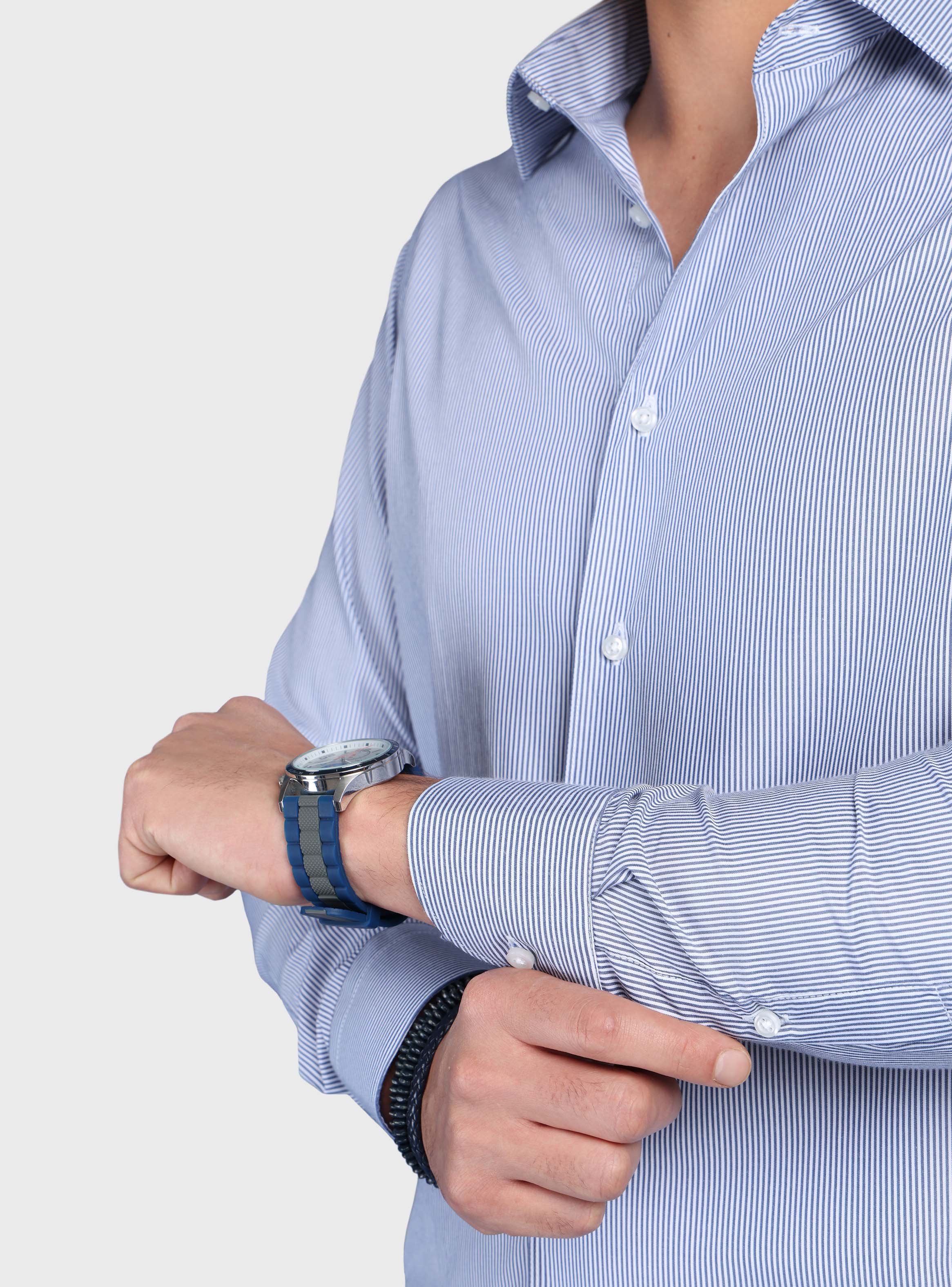 CAMISA A RAYAS SLIM FIT AZUL ARROW - 6