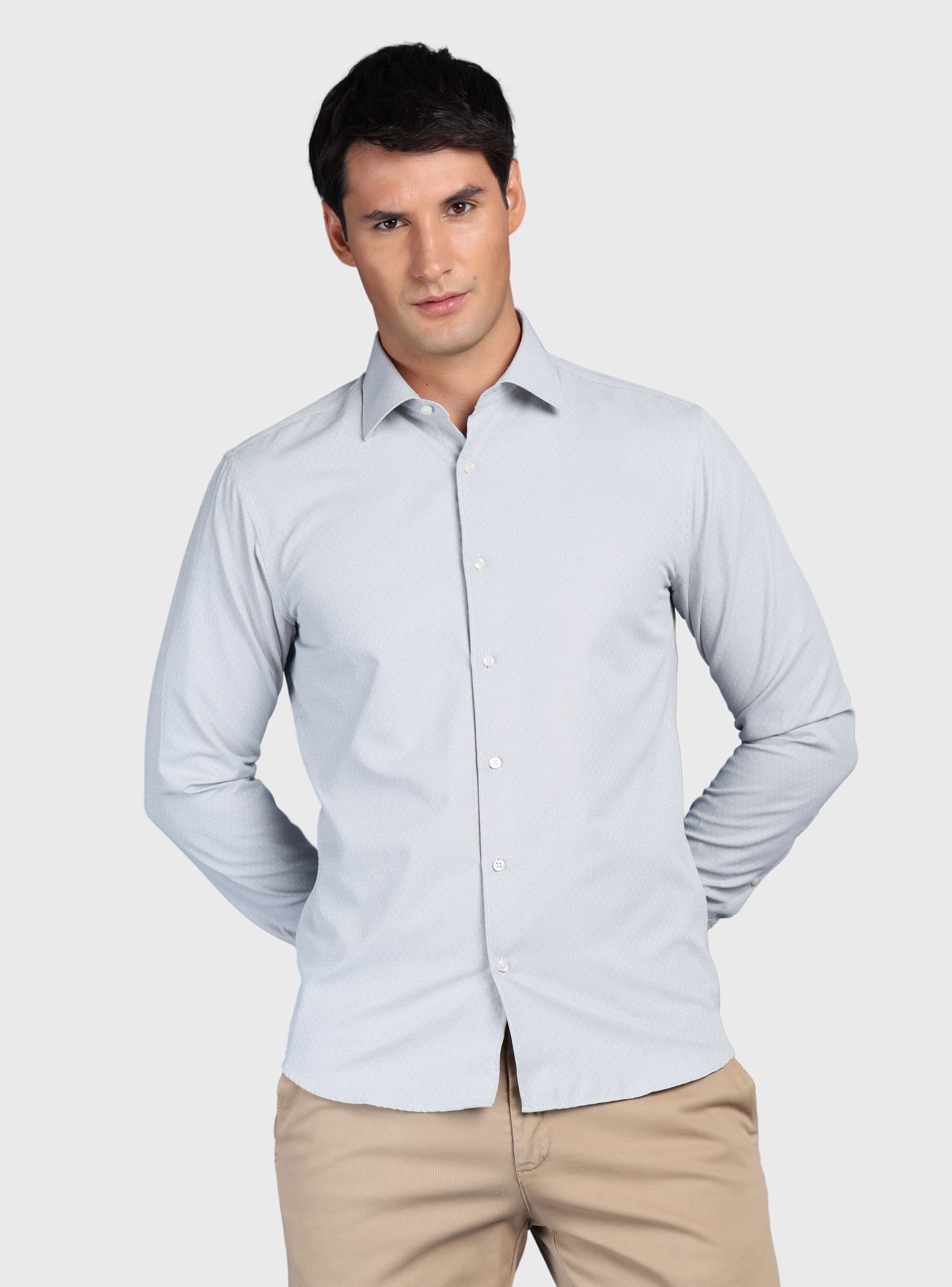 CAMISA TEXTURADA SLIM FIT VERDE ARROW - 1