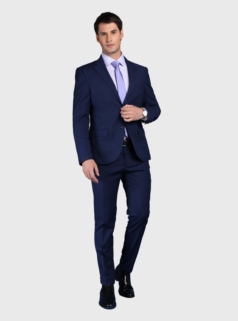 TRAJE LISO SPANDEX SLIM FIT AZUL ARROW - 1