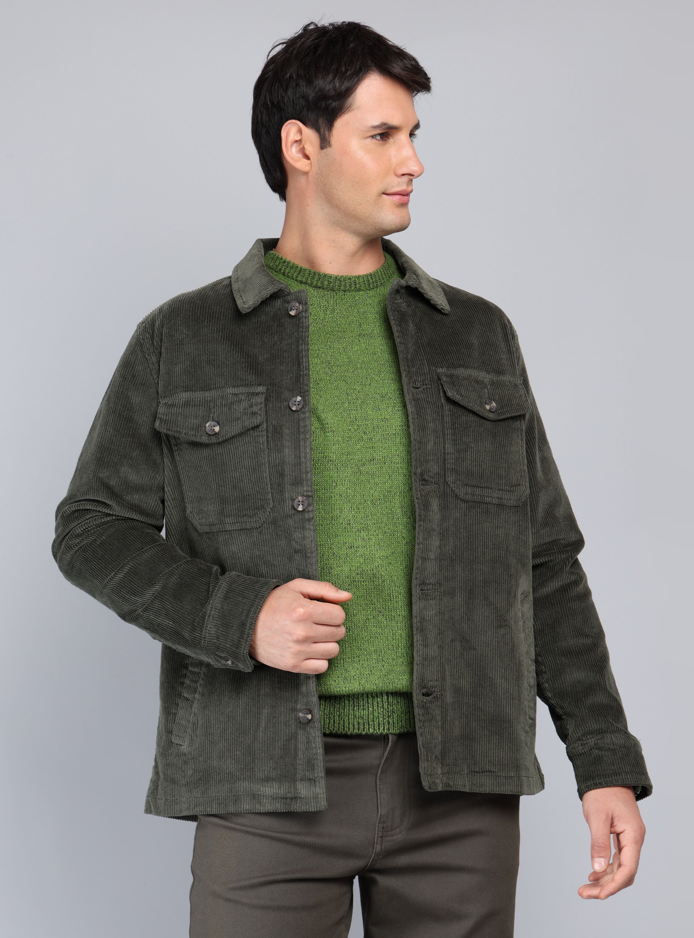 CHAQUETA COTELE  SPANDEX REGULAR FIT VERDE ARROW - 1