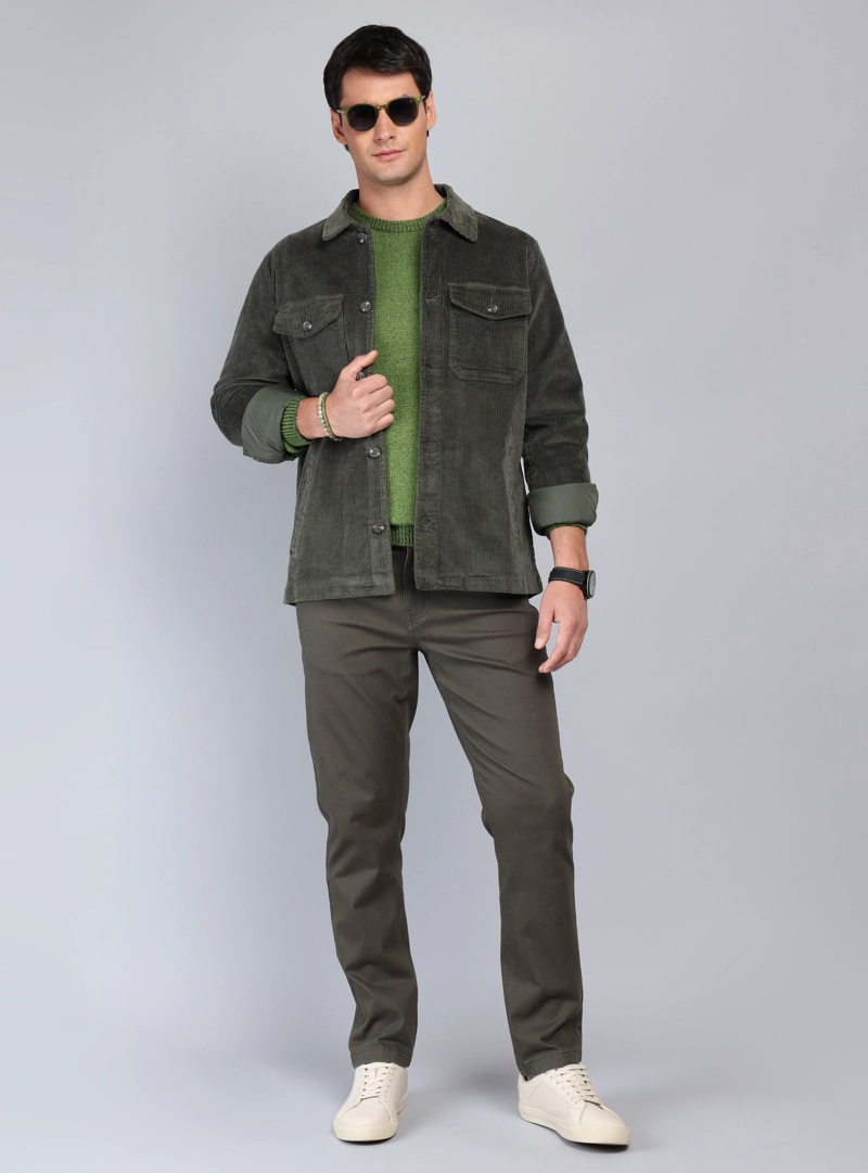 CHAQUETA COTELE  SPANDEX REGULAR FIT VERDE ARROW - 4