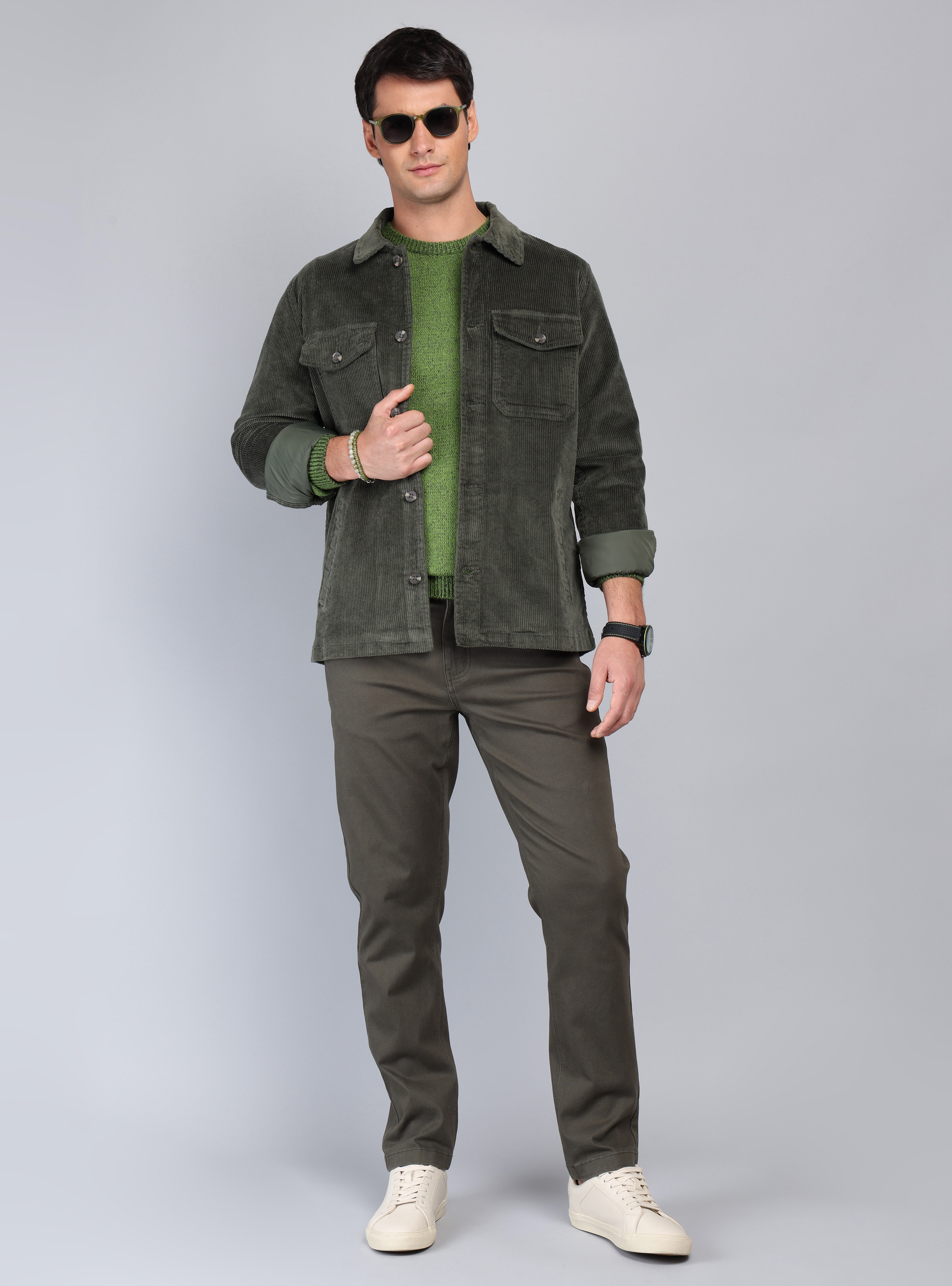 CHAQUETA COTELE  SPANDEX REGULAR FIT VERDE ARROW - 4