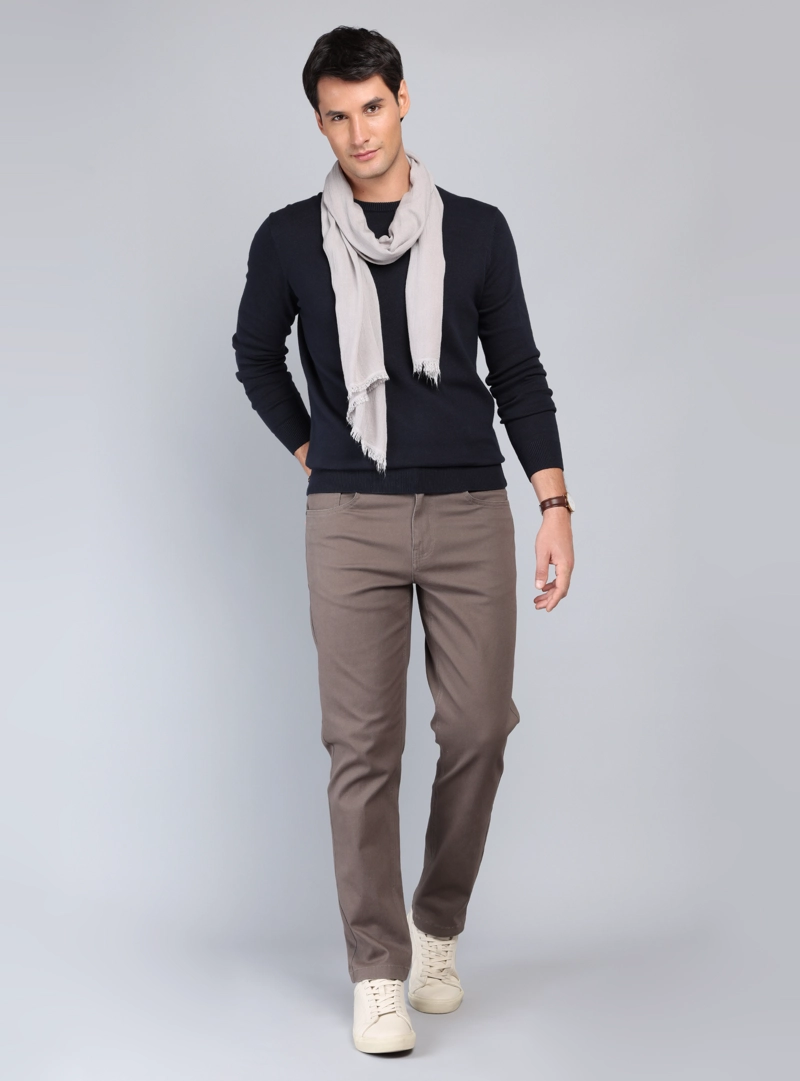 SWEATER CUELLO REDONDO REGULAR FIT AZUL MARINO ARROW - 4