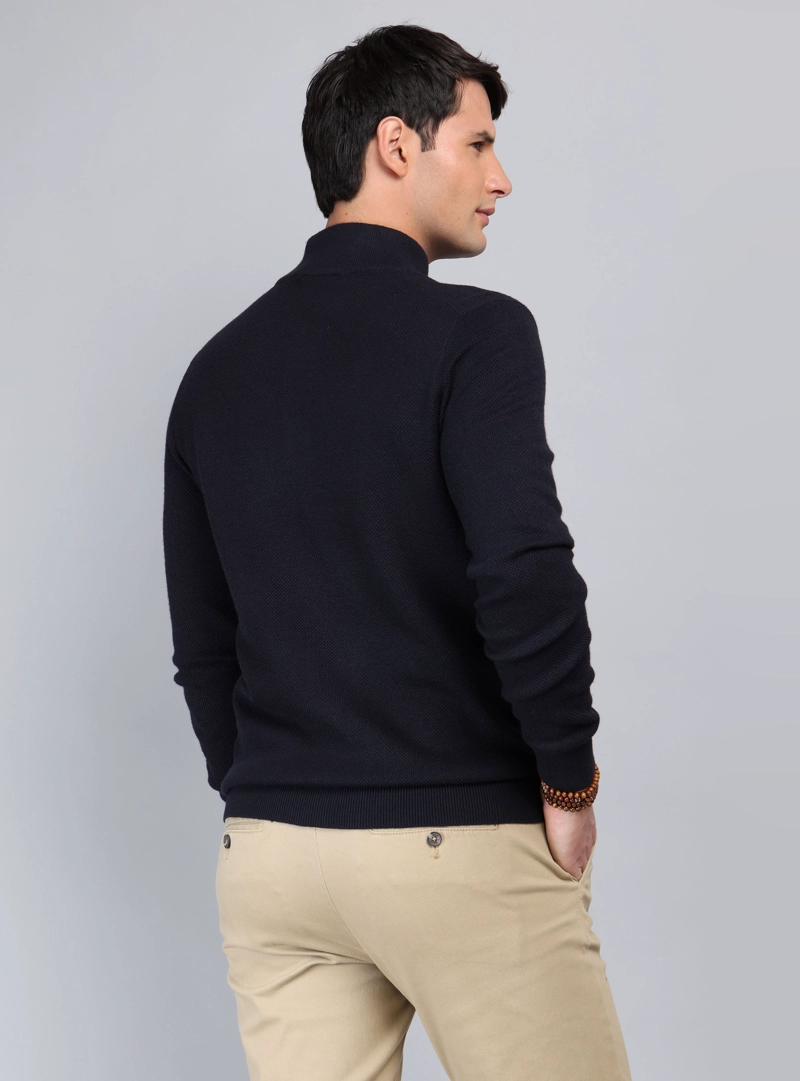 SWEATER CUELLO ALTO REGULAR FIT AZUL MARINO ARROW - 2