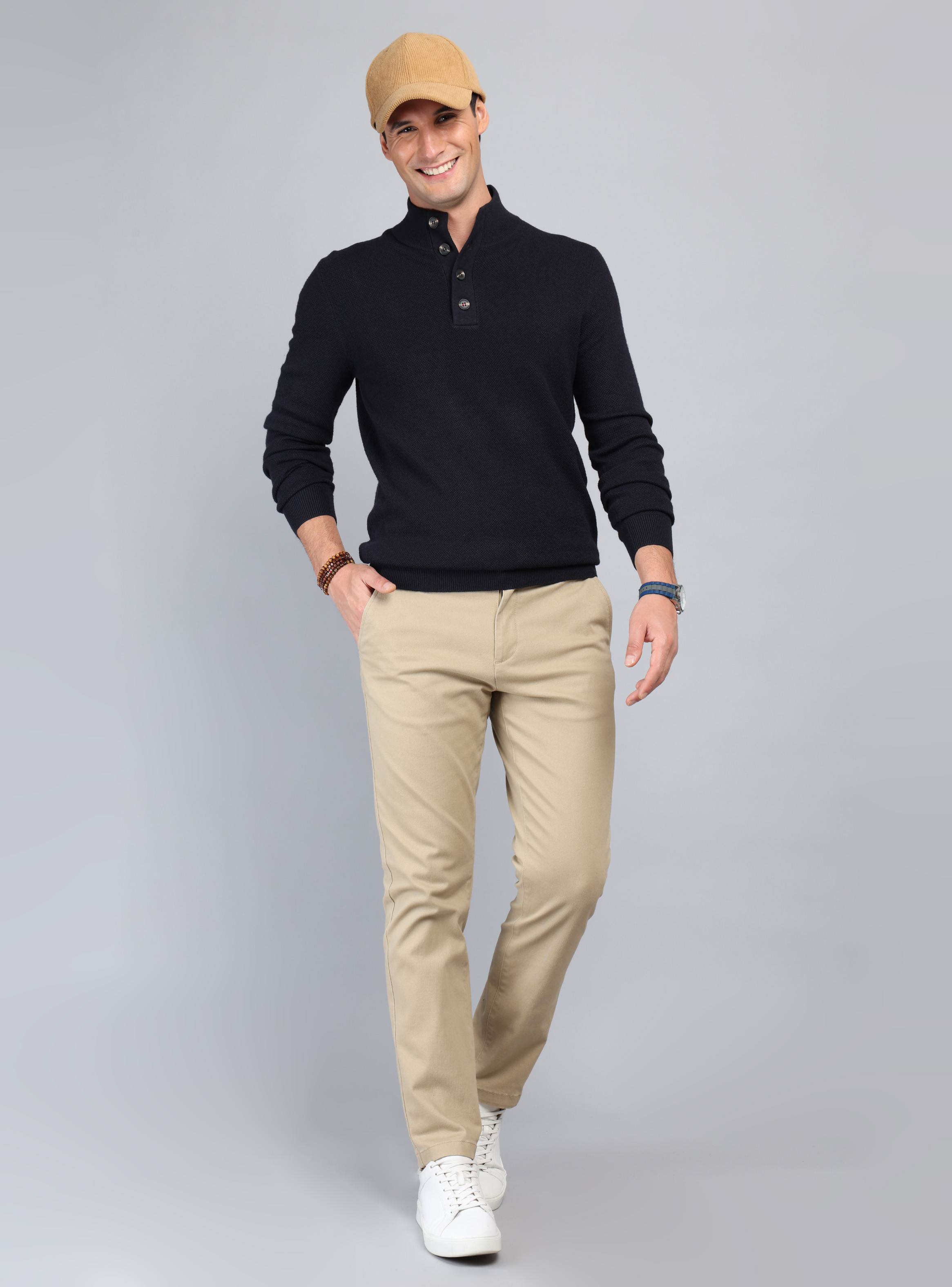 SWEATER CUELLO ALTO REGULAR FIT AZUL MARINO ARROW - 4